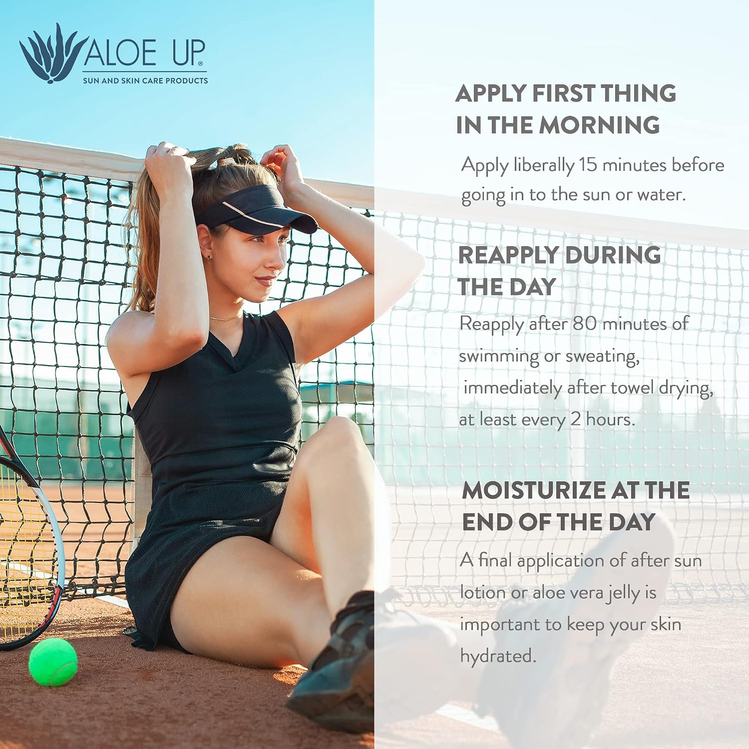 Aloe Up Sport Sunscreen Spray SPF 15, Water Resistant, Non-greasy, 6 oz | Broad-spectrum SPF 15; Water resistant up to 80 min; Non-greasy, With aloe vera gel, fragrance-free