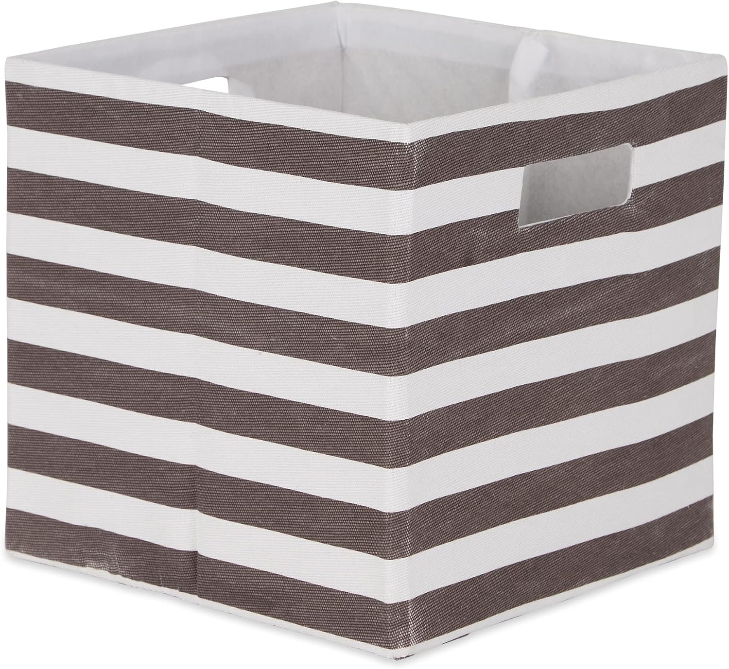 DII Polyester Cube Storage Collection Collapsible Hard Sided Bin, 13x13x13, Black