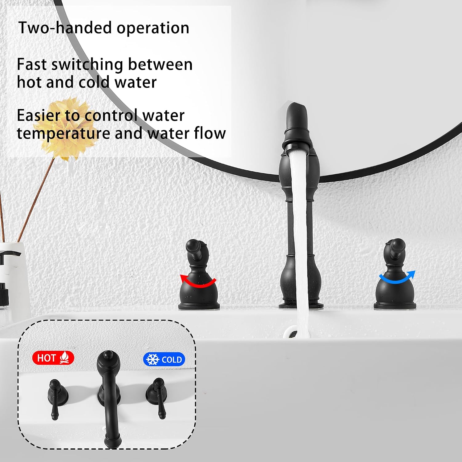 Oil Rubbed Bronze Bathroom Faucet Single Handle One Hole