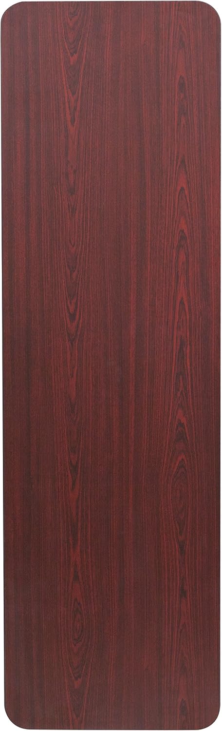 Flash Furniture 5 ft Laminate Folding Training Table, Mahogany | Durable Construction, Commercial Use