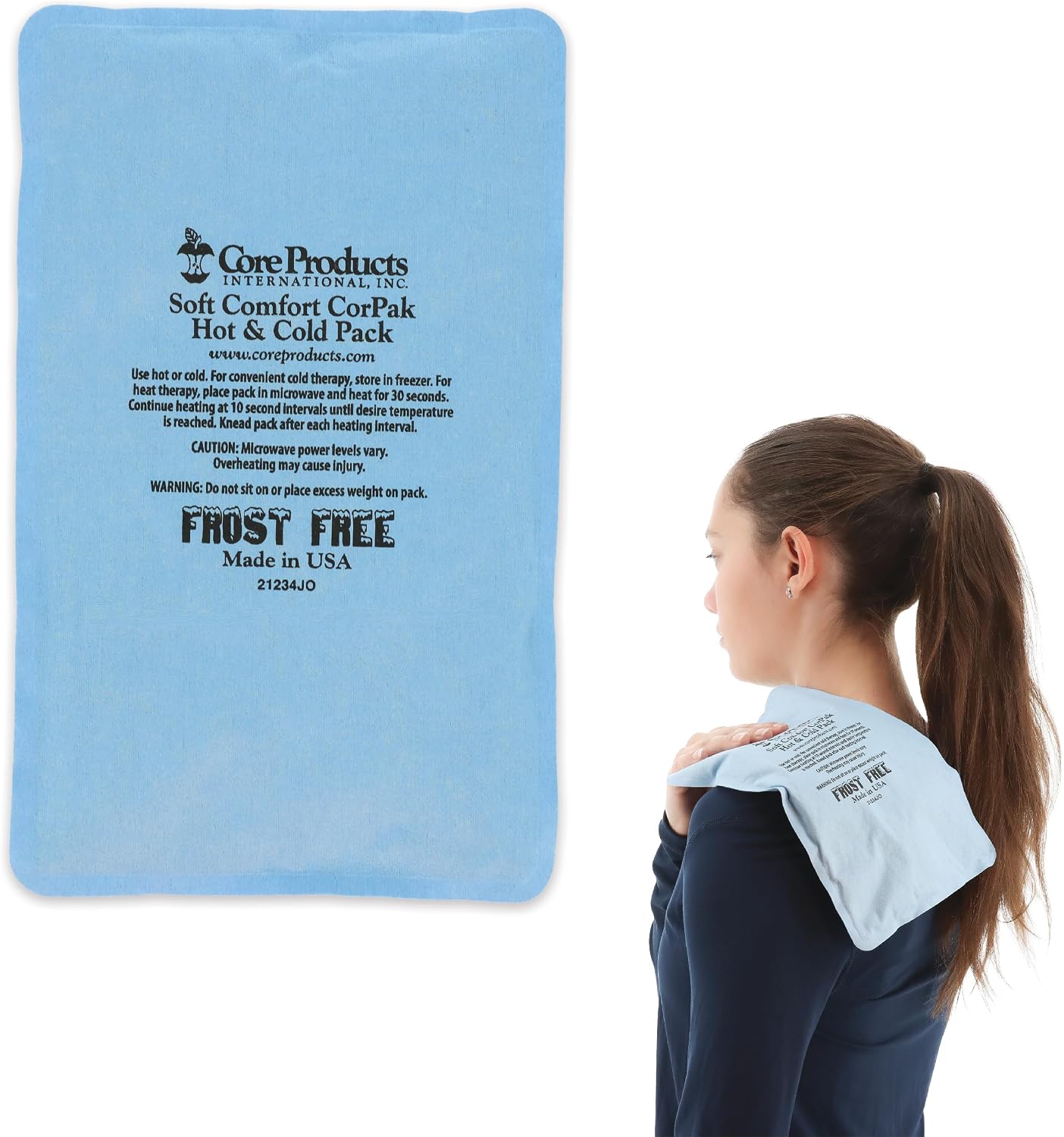 Reusable Hot & Cold Therapy Pack for Knee Back & Shoulder Pain-Trisectional | Flexible reusable therapy pack delivers soothing hot or cold therapy to help relieve pain, swelling, and muscle soreness.