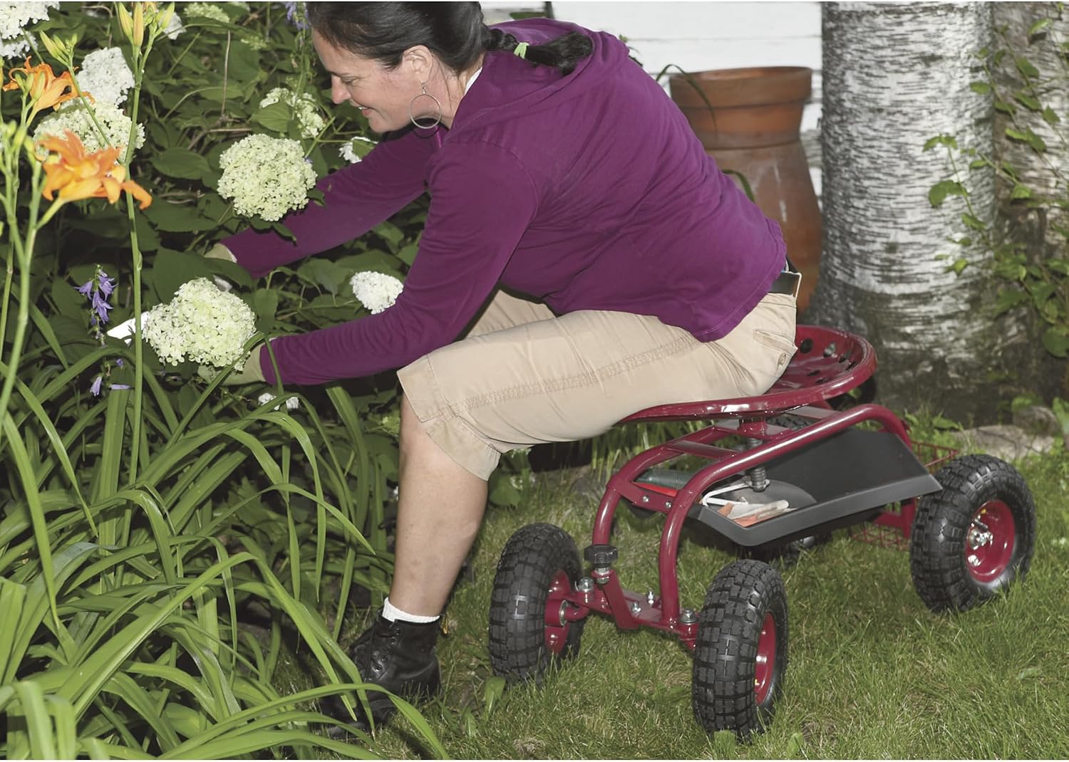 Ironton Rolling Garden Seat with Turnbar | Yard and acreage maintenance, Lawn and garden use, Durable outdoor operation, Easy setup