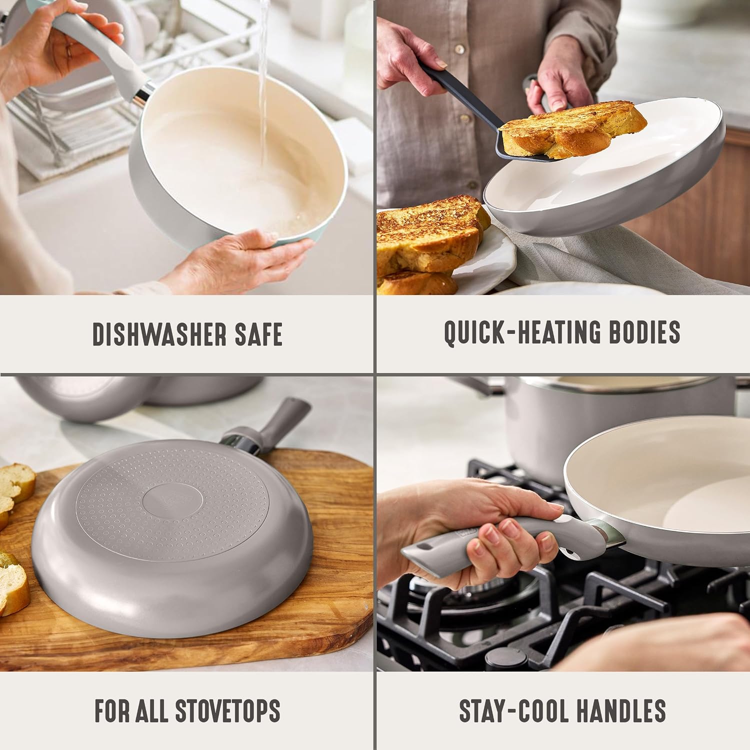 GreenLife 2 Piece (7” & 10”) Ceramic Nonstick Frying Pan Set, Turquoise | PFAS-Free Nonstick Coating, Family Skillet Set, Egg Pan, Omelet Pan, Stay-Cool Handles, Dishwasher & Oven Safe up to 350F