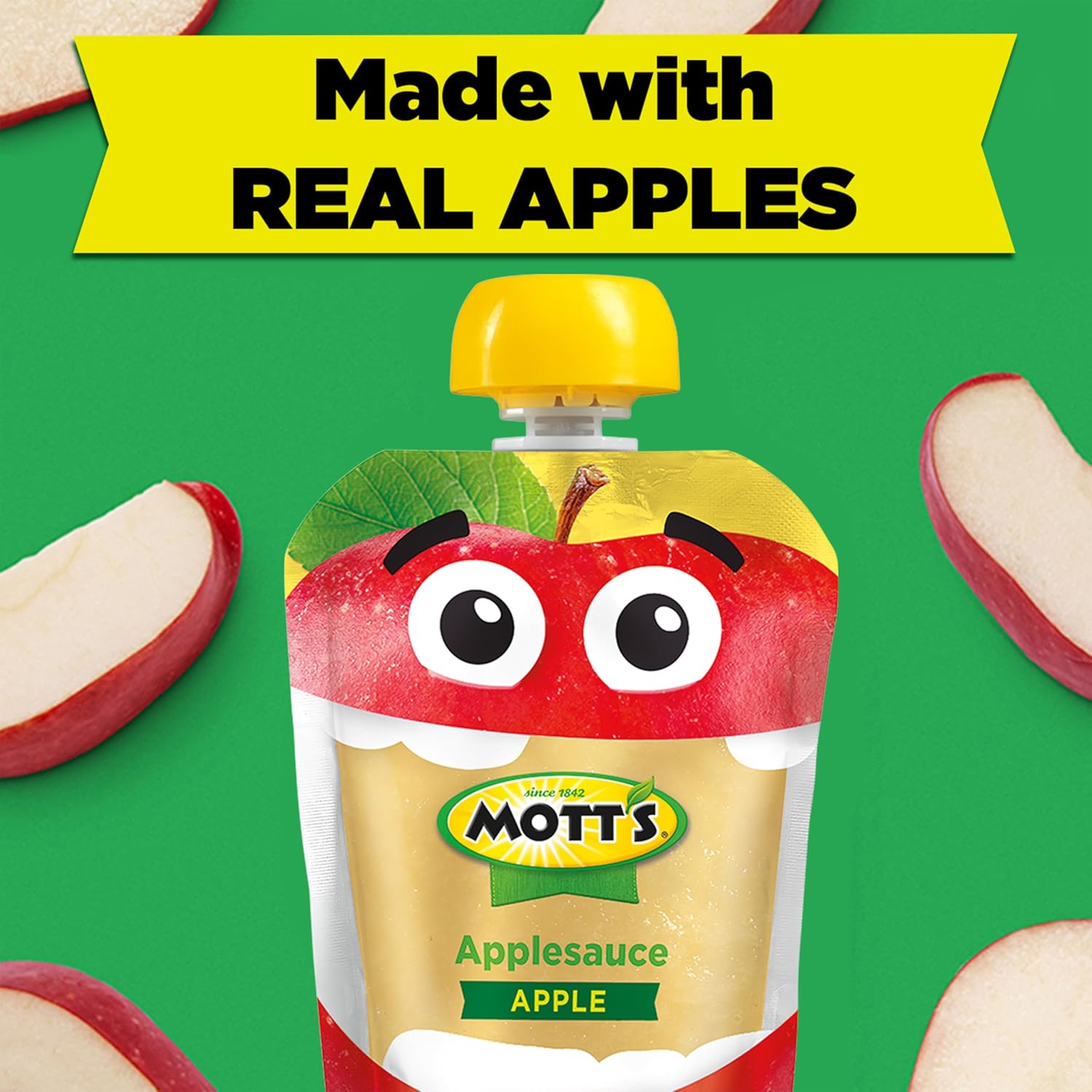 Mott's Original Applesauce, 3.2 Oz Clear Pouches, 48 Count (4 Packs Of 12), No Artificial Flavors, Good Source Of Vitamin C, Nutritious Option For The Whole Family