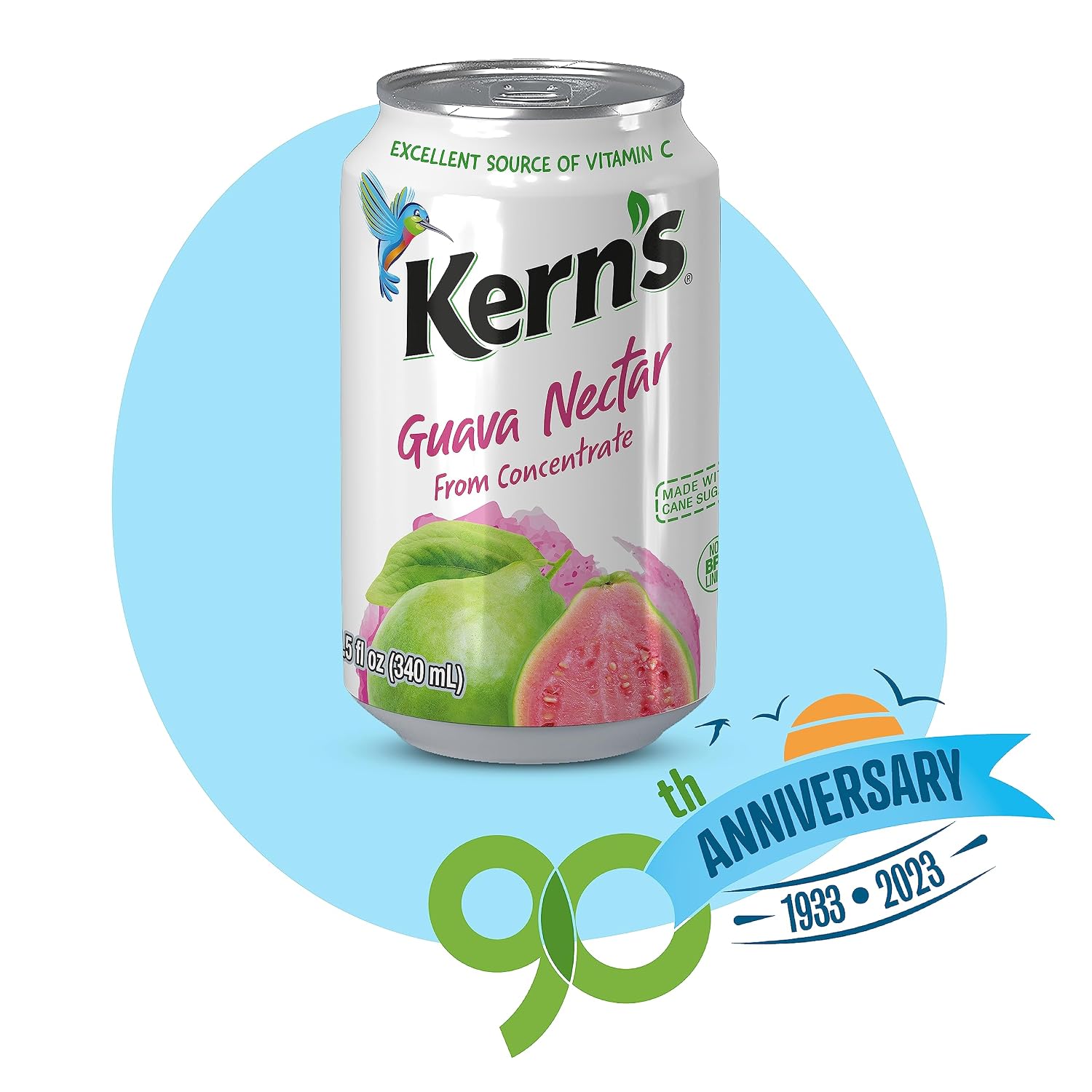 Kern’s Tropical Fruit Nectar Juice Variety Pack - Mango Nectar & Peach Juice - Made from Fruit Puree for Smoothie Mix, Cocktail Mixers & Kids Drinks - 11.5oz, 12 Pack Canned Drinks