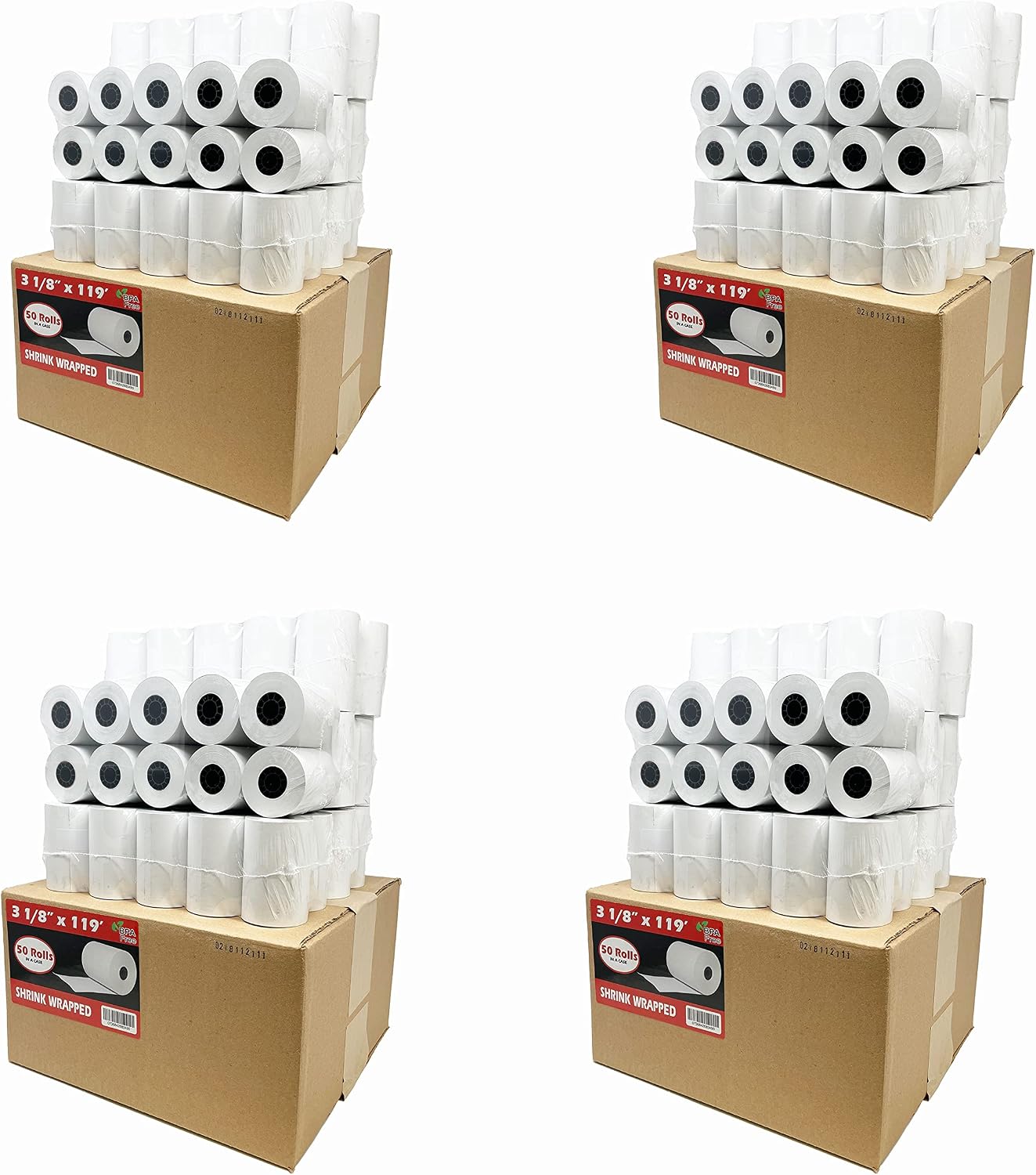 (50 Rolls) 3 1/8 x 230 Thermal Paper Receipt Rolls (55 GSM Premium Quality German Paper) Fits All POS Cash Registers BPA Free - BuyRegisterRolls