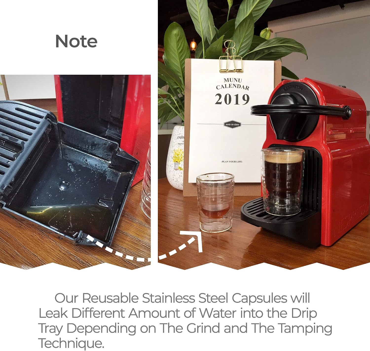 RECAPS Reusable Coffee Filter Capsules Compatible with Nespresso Original | Refillable Coffee Pods Permanent Coffee Filter Stainless Steel 120PCS