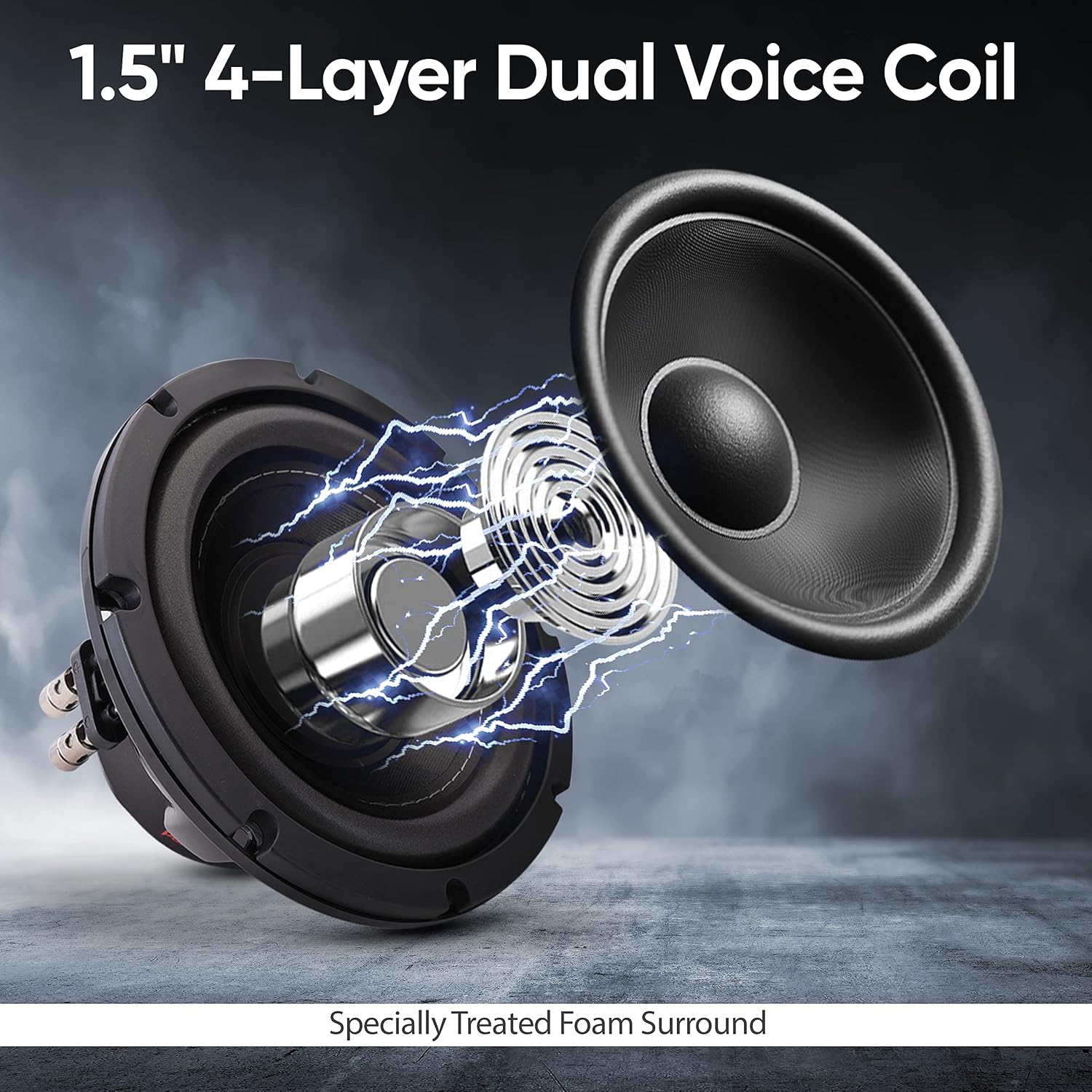 Pyle 8" Car Subwoofer Speaker - 800 Watt Dual 4 Ohm Voice Coil, Treated Foam Surround, Non-Pressed Paper Cone, 60oz Magnet - Powerful Vehicle Audio Bass Woofer for Car Stereo Systems - PLPW8D (Black)