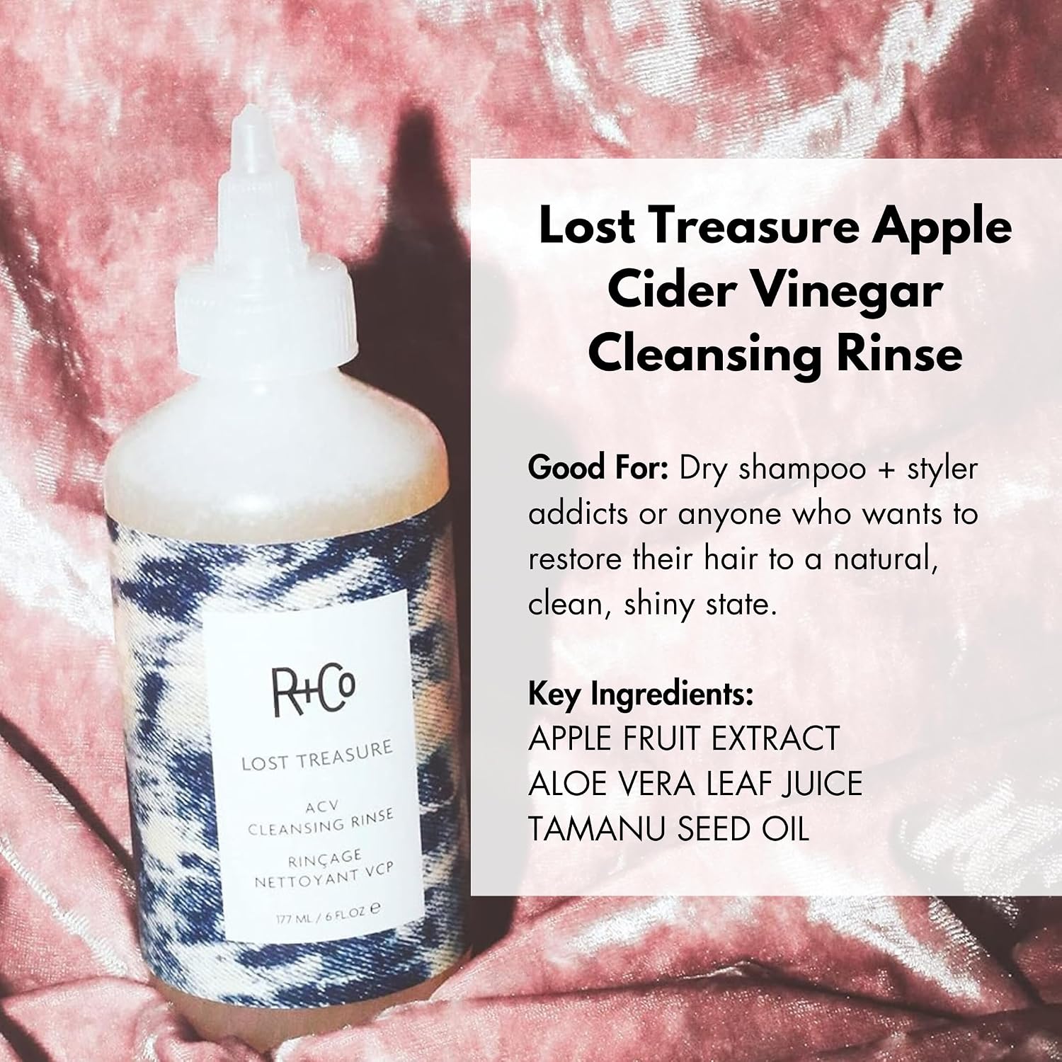 R+Co Lost Treasure Apple Cider Vinegar Cleansing Rinse 177 ml / 6 oz
