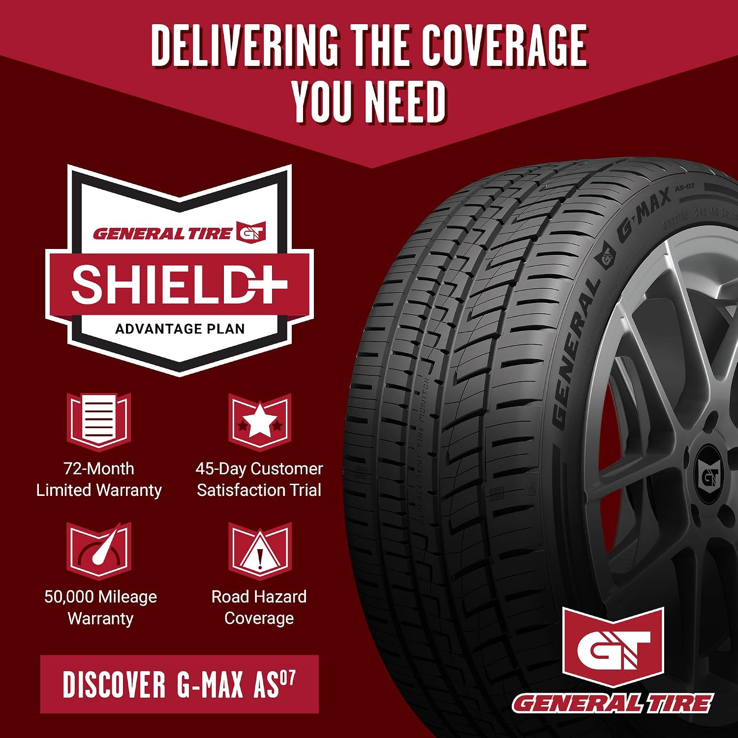 General Tire G-Max AS-07 UHP All Season 235/50ZR18 97W Passenger Tire