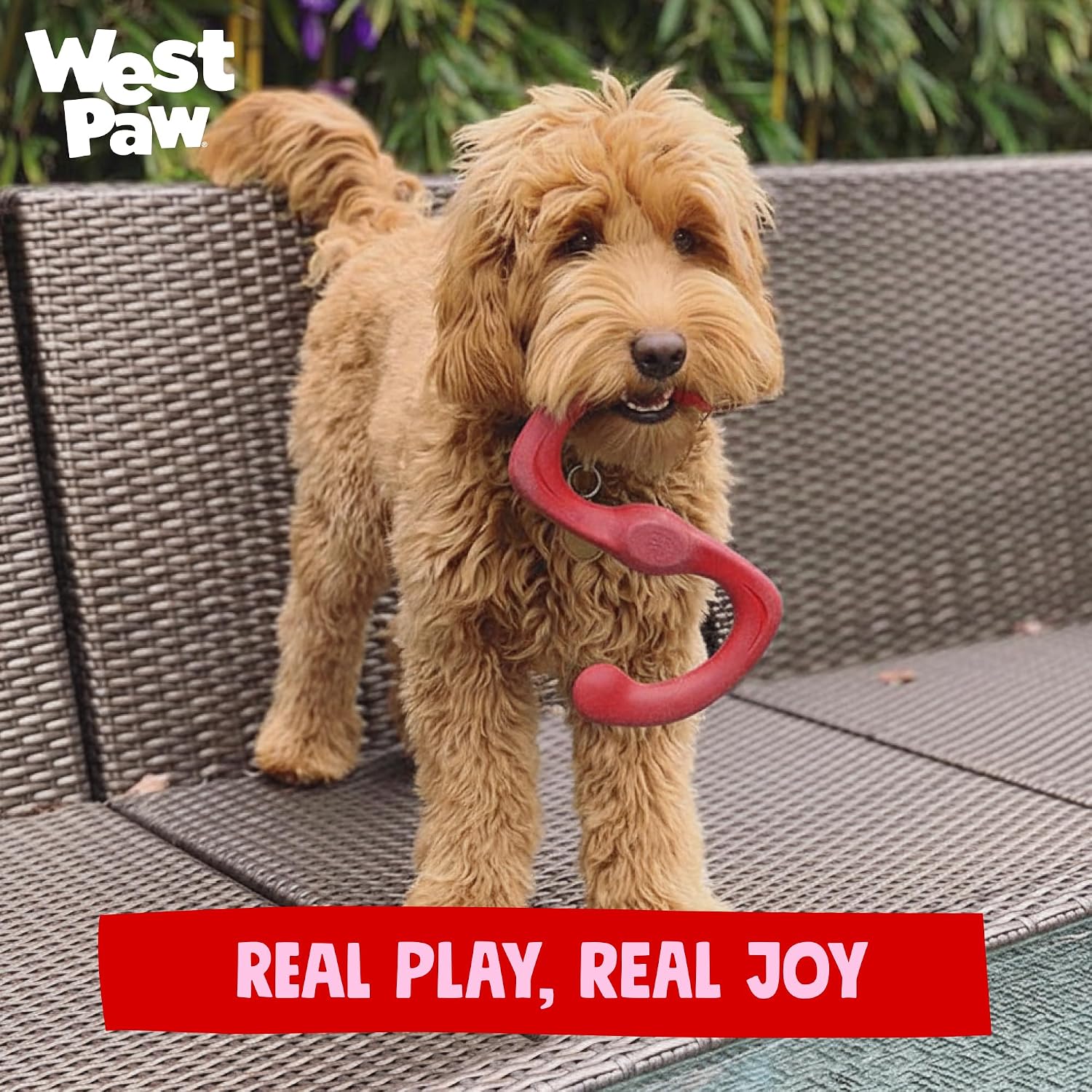 WEST PAW Zogoflex Bumi Dog Tug Toy – S-Shaped, Lightweight Chew Toys for Fetch, Play, Pet Exercise – Tug of War Soft Flinging Squishy Chewy Toy for Dogs – Guaranteed, Latex-Free, Small 8", Aqua Blue