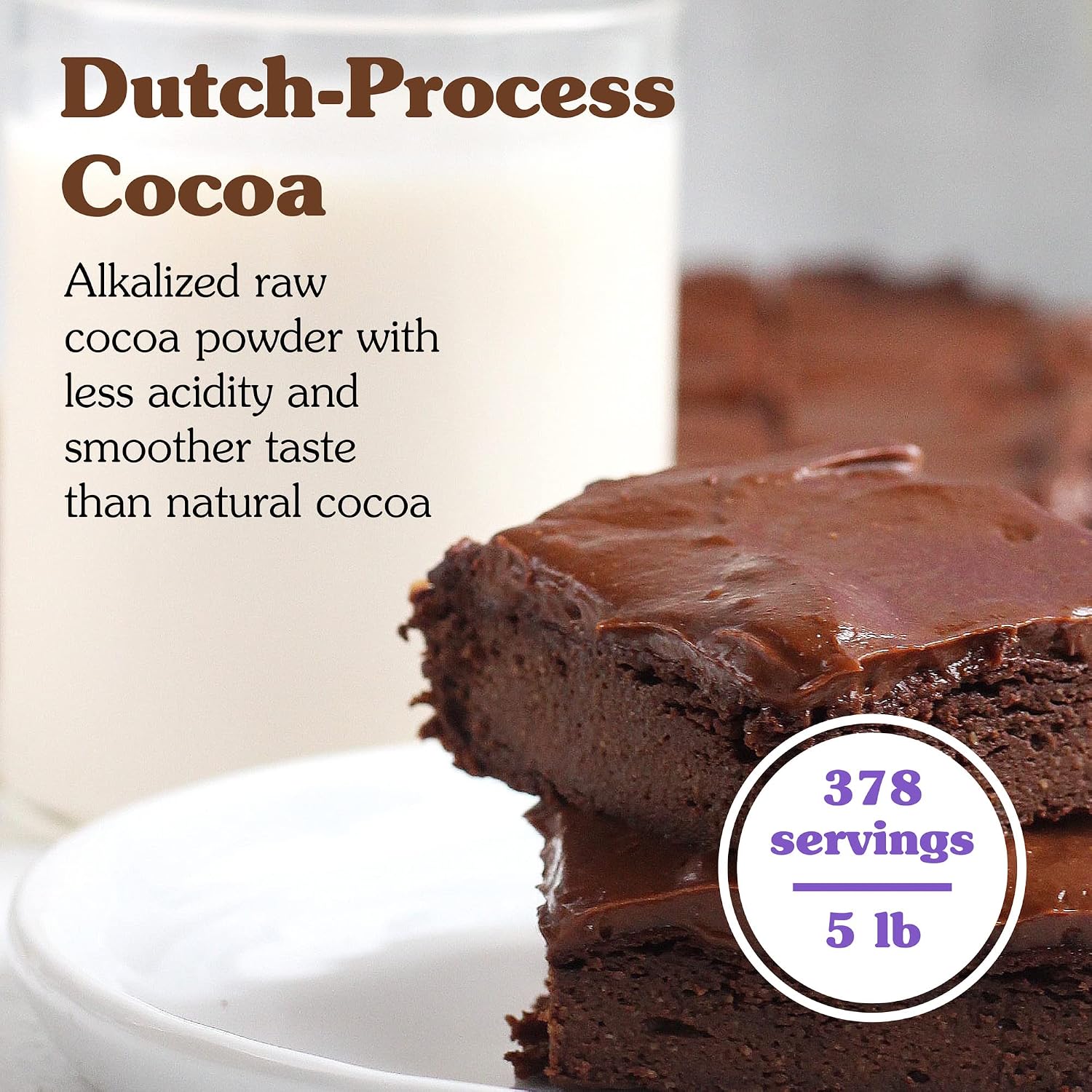 NuNaturals Organic Fairtrade Dutch Cocoa Powder Unsweetened 10-12%, 1 lb