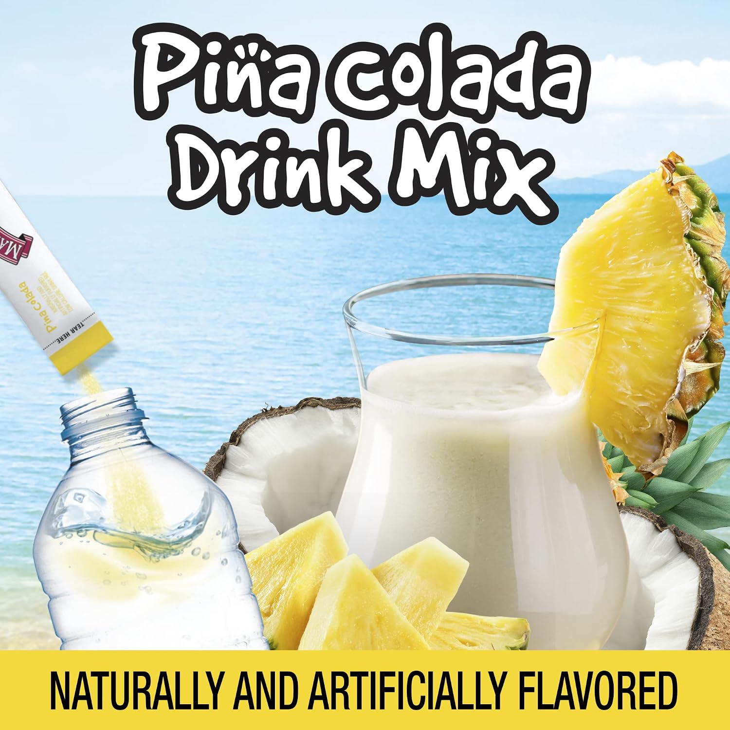 Singles To Go! Margaritaville Water Drink Mix, Pina Colada, 72 Packets