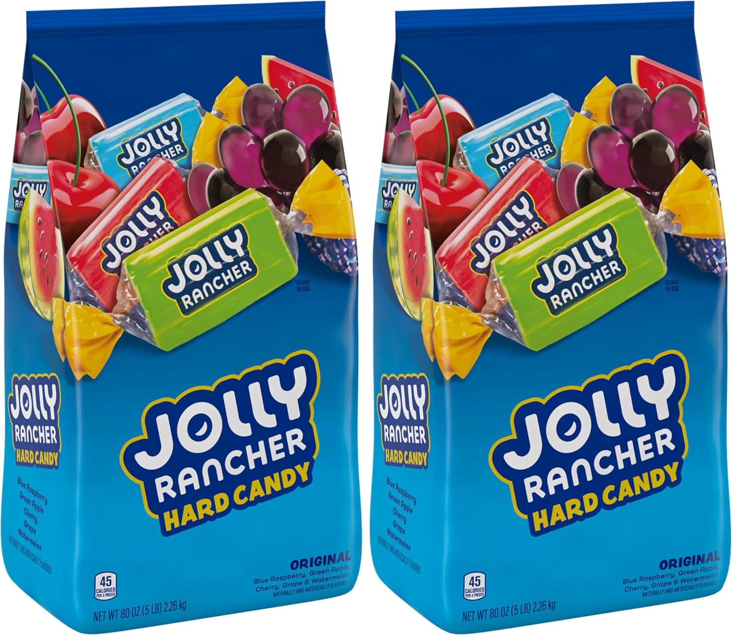 JOLLY RANCHER Assorted Fruit Flavored Hard Candy Bulk Bag, 5 lb