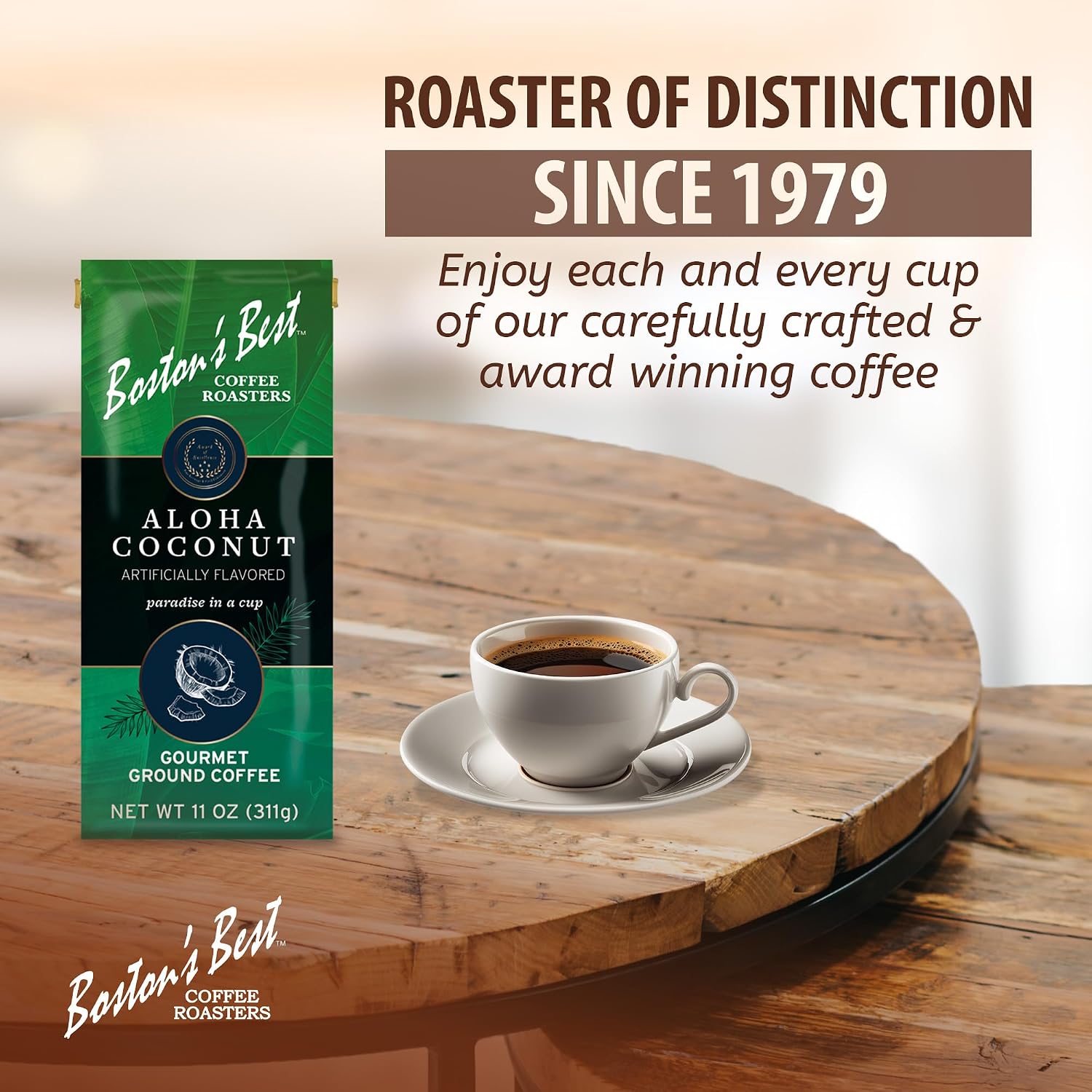 Boston’s Best Coffee - Fall-Inspired Pumpkin Spice Medium Roast Gourmet Delicious Flavored Coffee, Premium Ground - 11 oz. / 311 g Bag