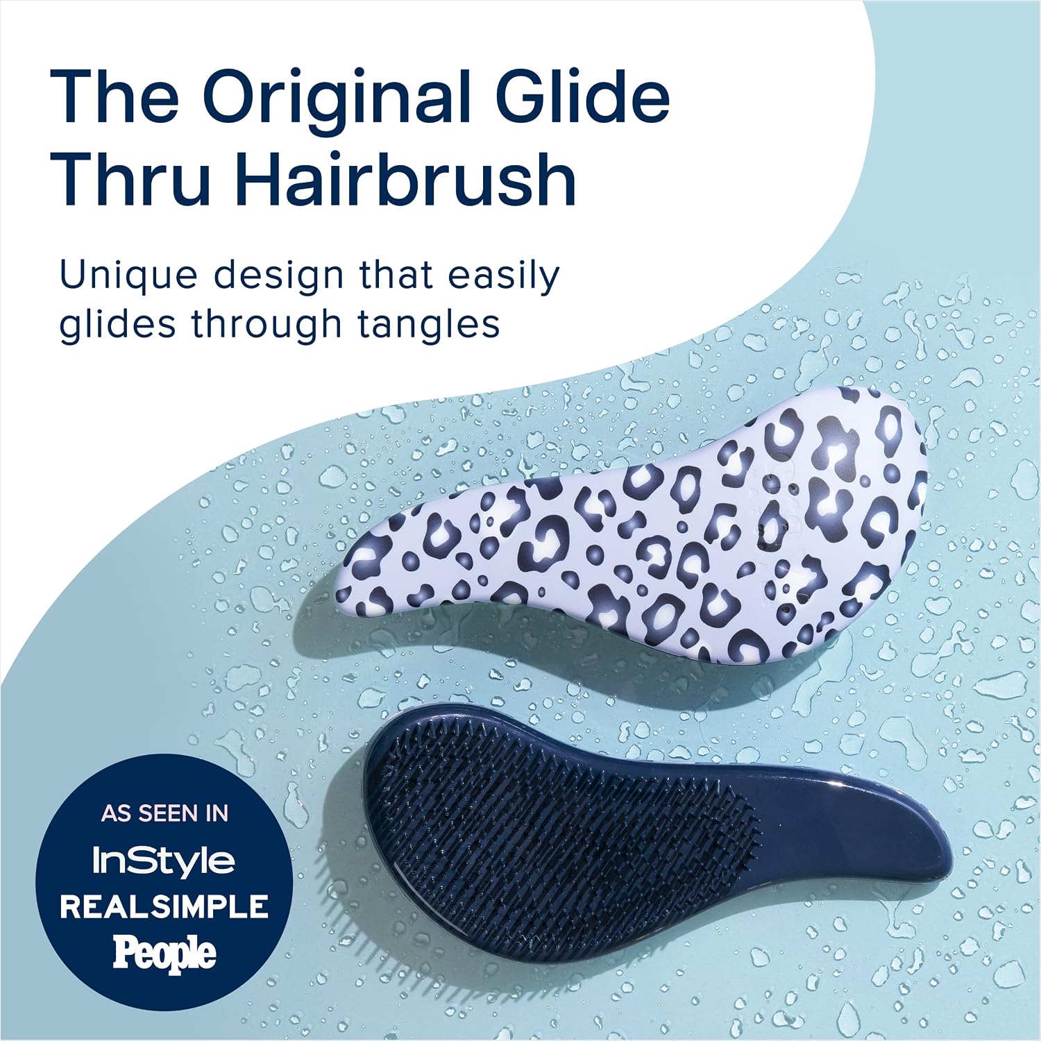 Crave Naturals Glide Thru Hair Brush - Detangler Brush for Curly, Straight, Wet or Dry Hair - Gentle Detangling Brushes for Adults, Kids, Toddlers - Hair Accessories for Women, 7.5x3" - Pink