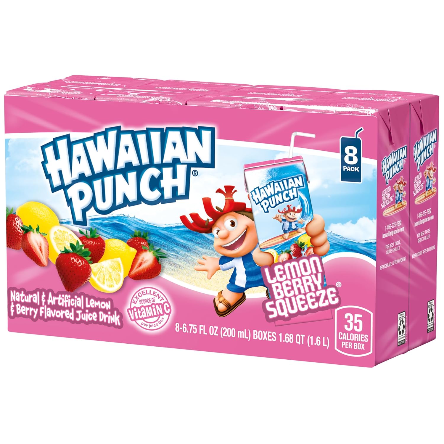 Hawaiian Punch Polar Blast Fruit Juice Drink, 10 Fl Oz Bottles, 24 Count (4 Packs Of 6), Ready-to-drink, On-the-go, Caffeine-free, Carbonation-free, Gluten-free, Excellent Source Of Vitamin C