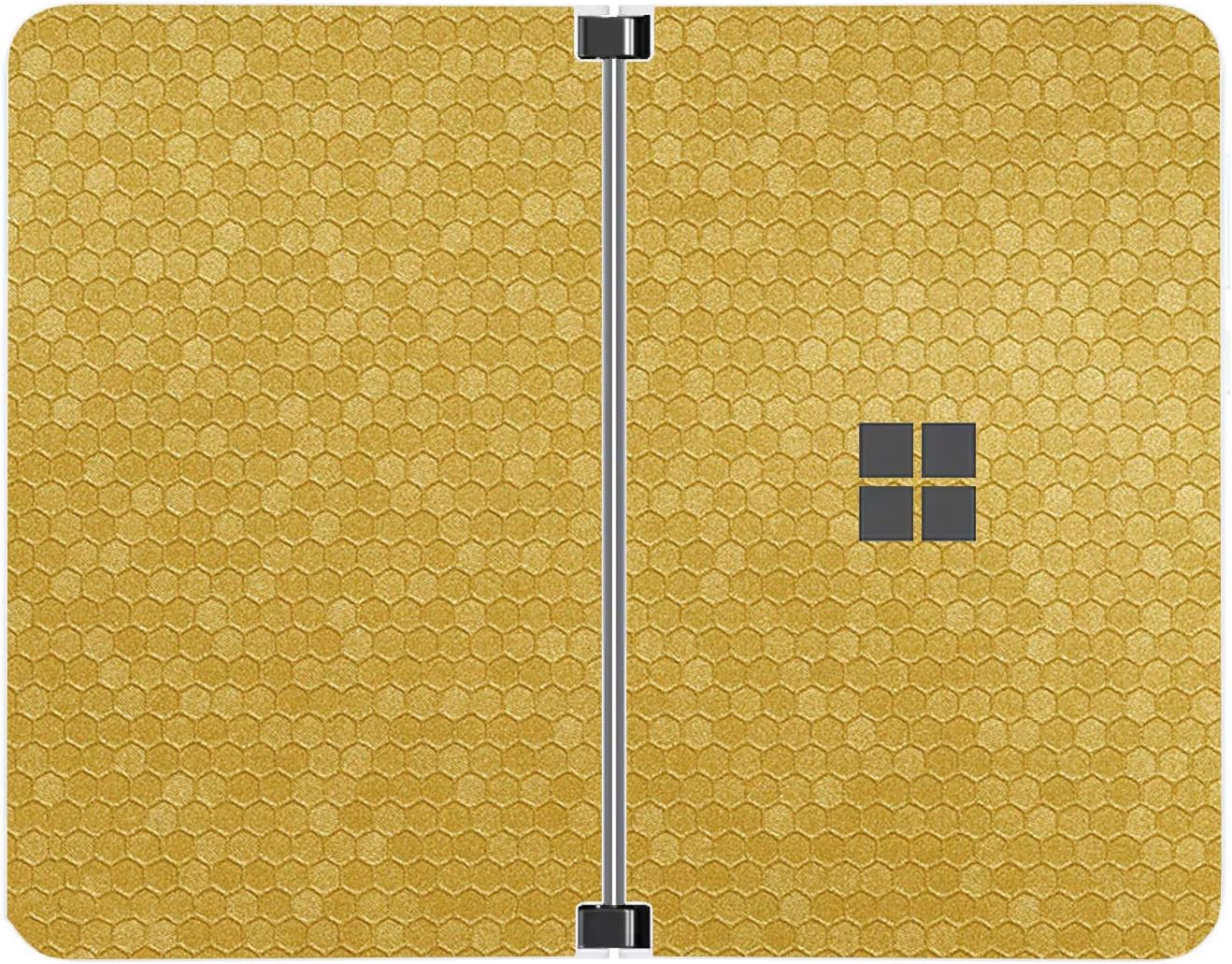 SopiGuard Sticker for Surface Duo Phone Edge-to-Edge Precision Vinyl Skin Wrap (Leather Textured)