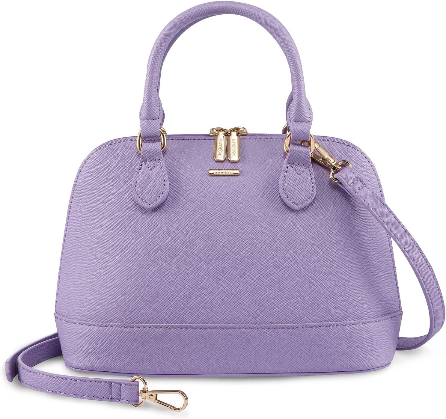 LOVEVOOK Purse for Women, Crossbody Dome Satchel Handbag with Double Zip