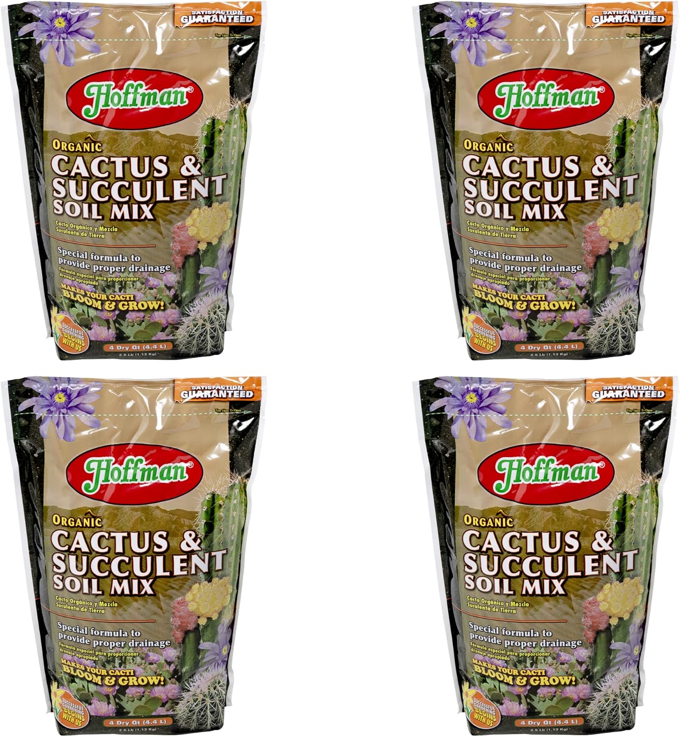 Hoffman 10404 Organic Cactus and Succulent Soil Mix, 4 Quarts, Brown/A