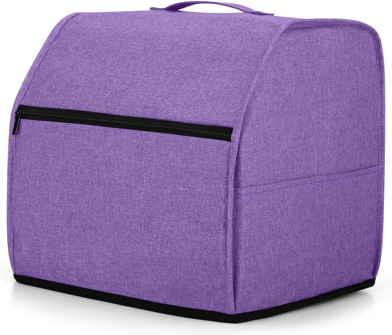 LUXJA Serger Machine Cover with Storage Pockets, Gray Dots