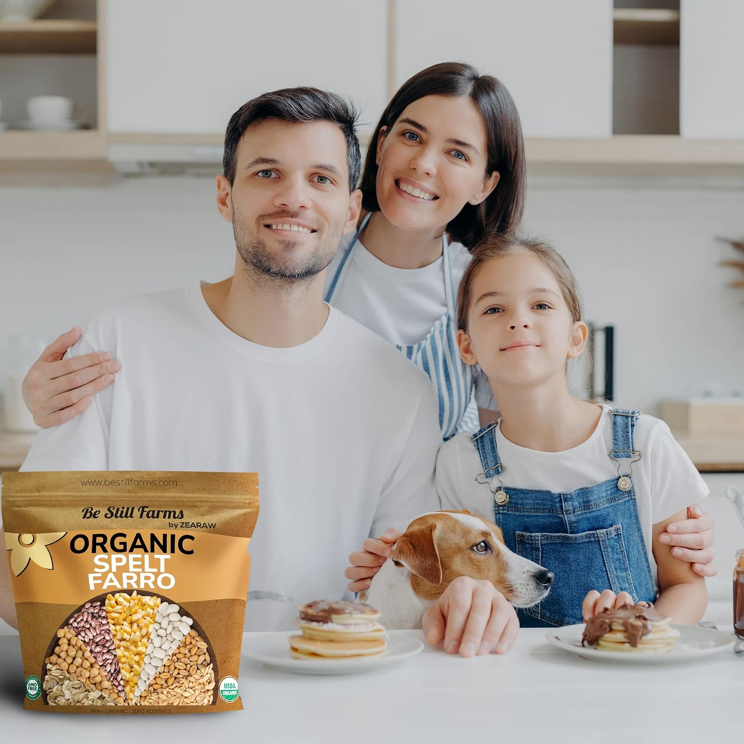 Organic Spelt Farro Grain 5.8 lb - Whole Wheat Berries Bulk Ancient Grains | Ideal for Flour
