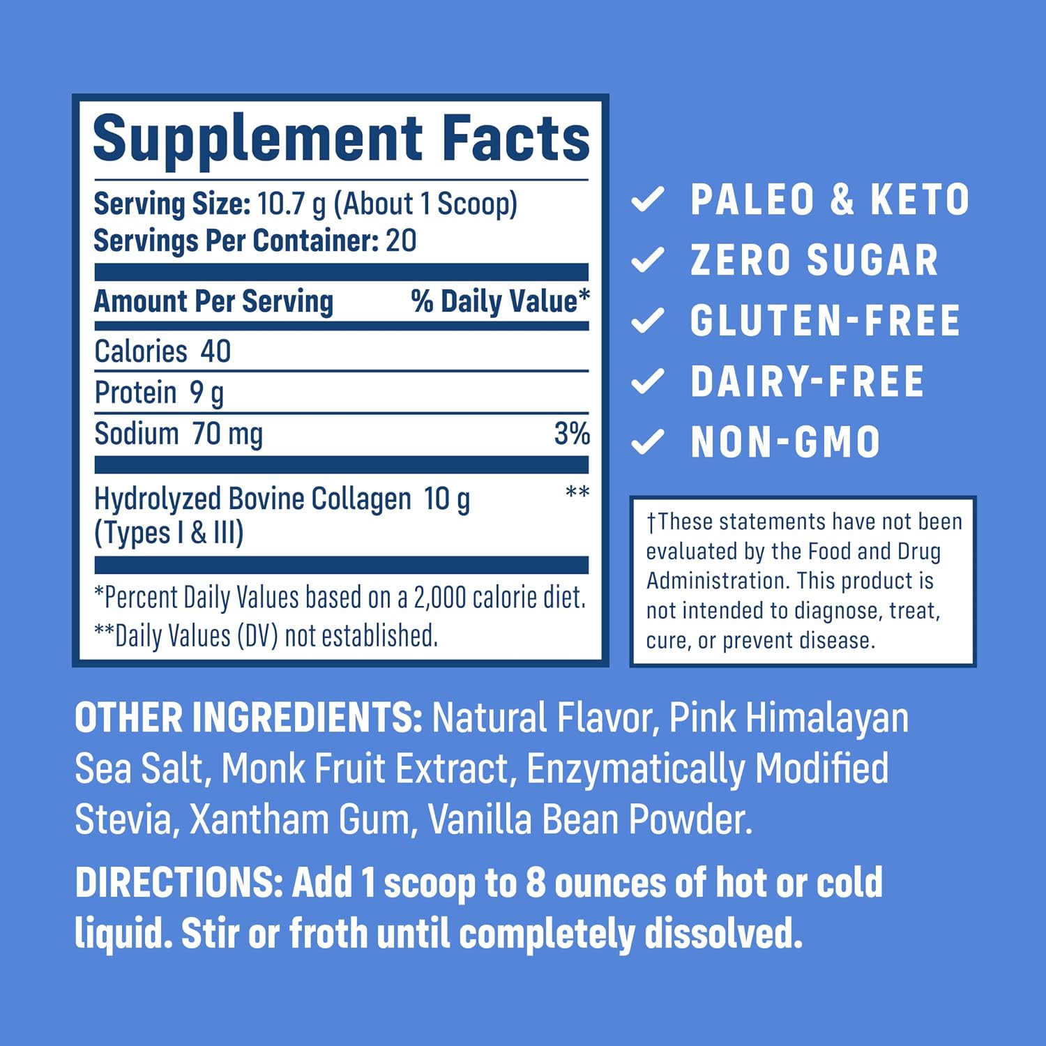 NativePath Collagen Peptides, Wild Berry, Grass-Fed, 20 Servings