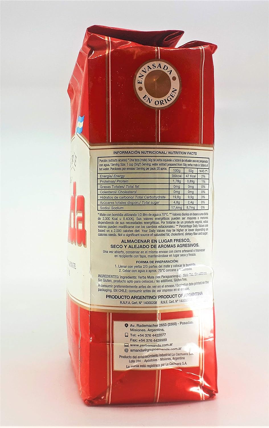 AMANDA YERBA Yerba Mate Amanda, 2.2 lb