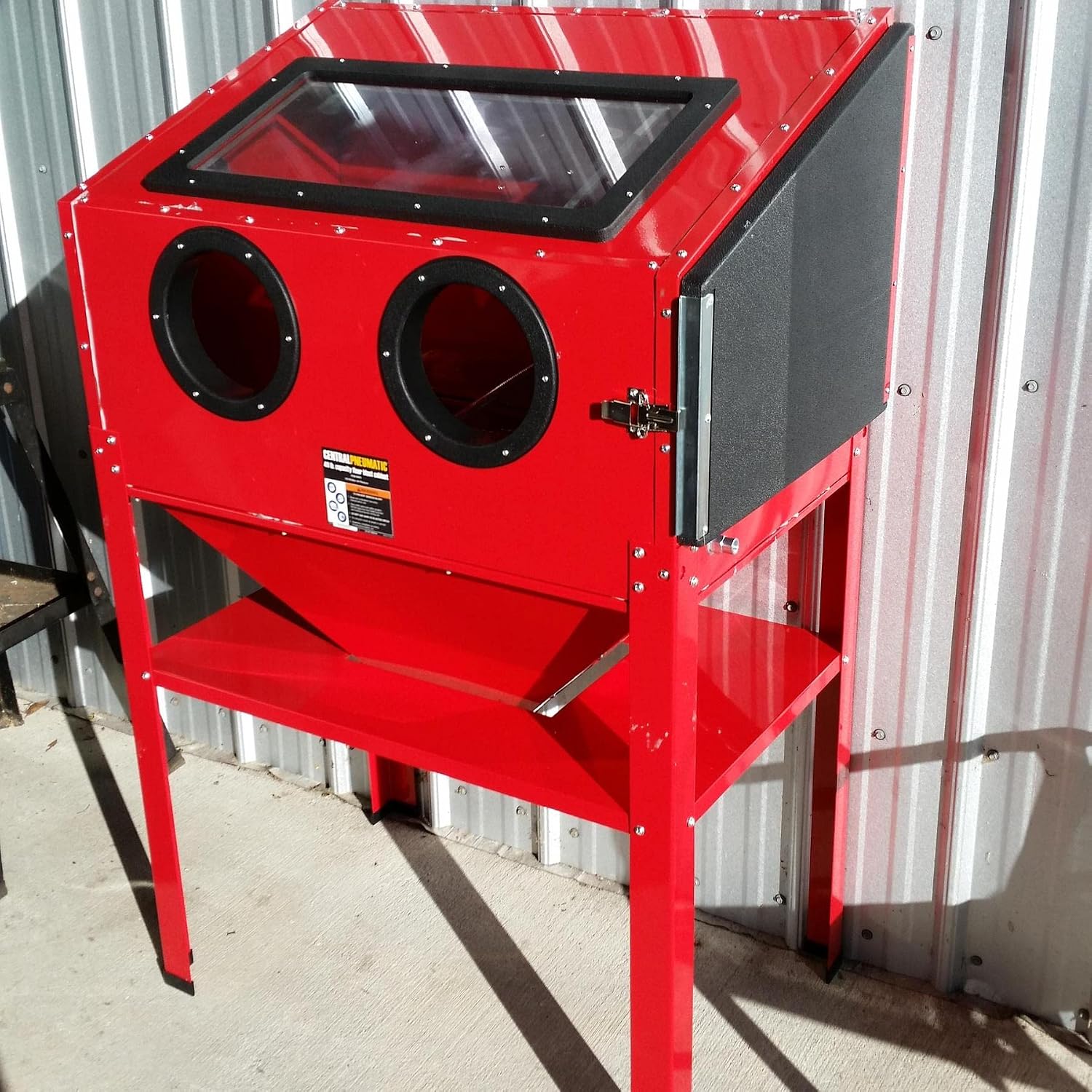 40 Lb. Capacity Floor Blast Cabinet by Central Pneumatic