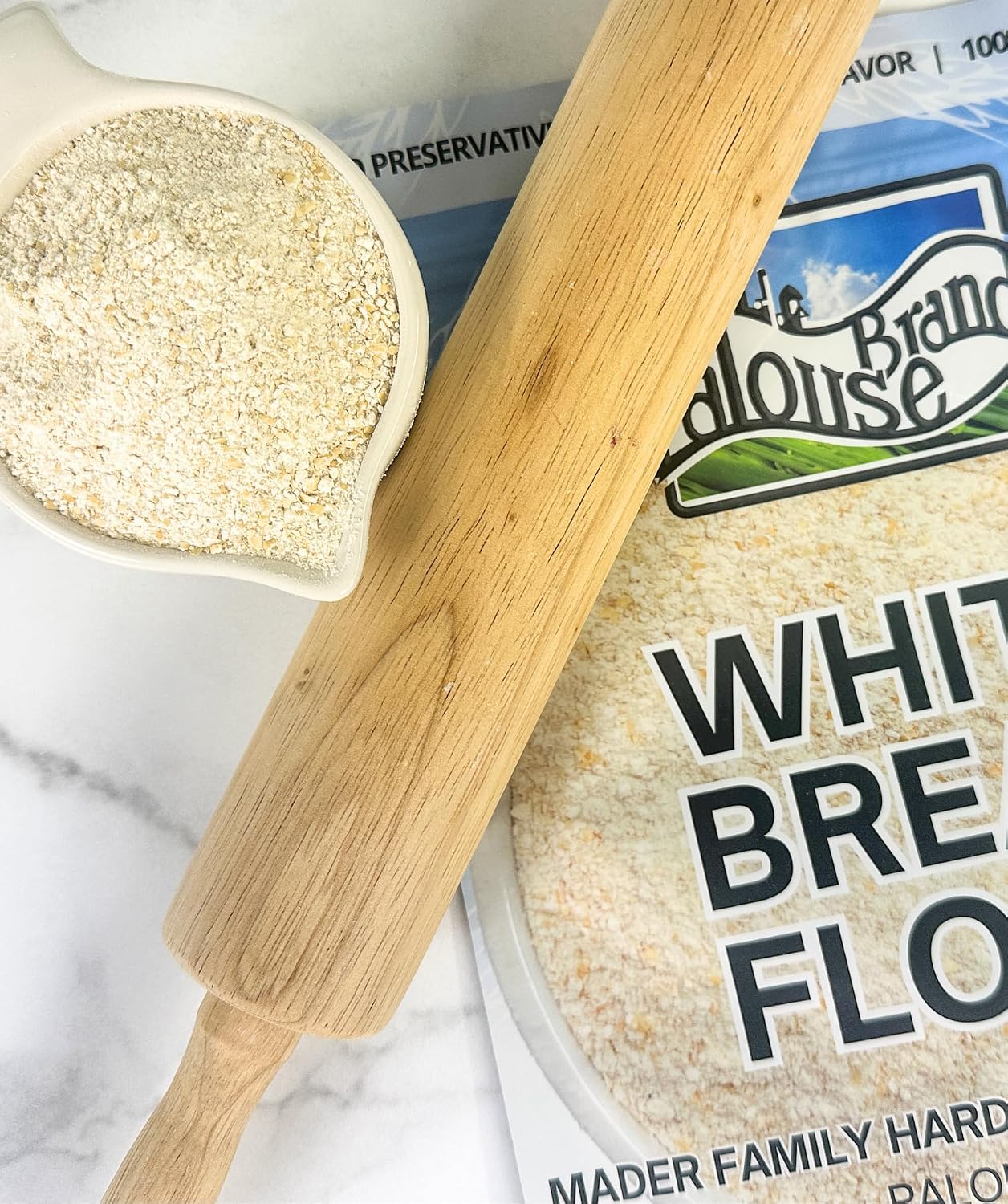 Palouse Brand Certified Glyphosate Residue Free Bread Flour | 3 LBS | Whole Grain | Stone Ground | Non-GMO | 100% Non-Irradiated | Kosher | USA Grown | Field Traced | Resealable Bag