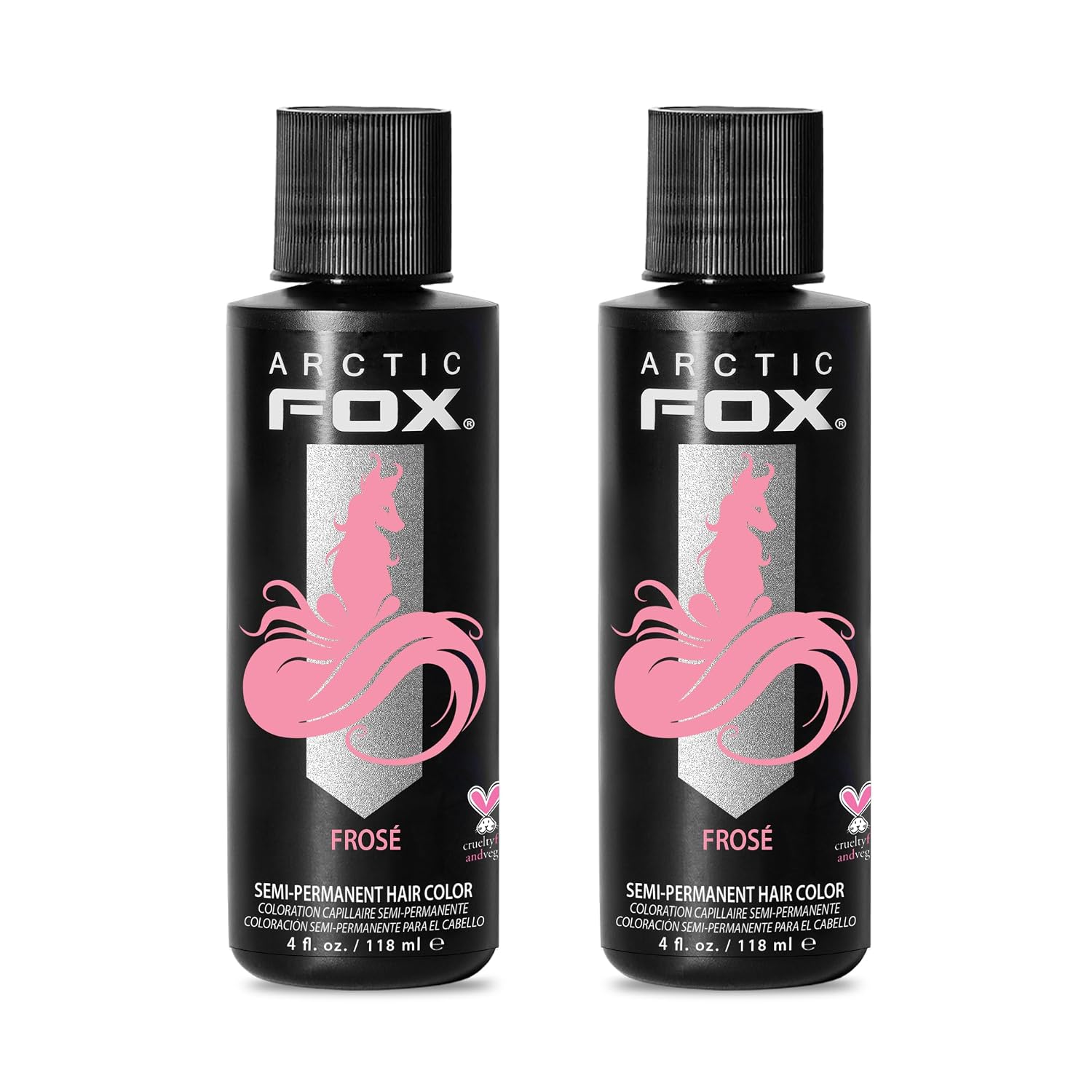 ARCTIC FOX Virgin Pink Semi-Permanent Hair Color - Vegan - 4 fl oz | Vivid and Vibrant, Cruelty Free, Ammonia Free, Peroxide Free, , Cream Formula