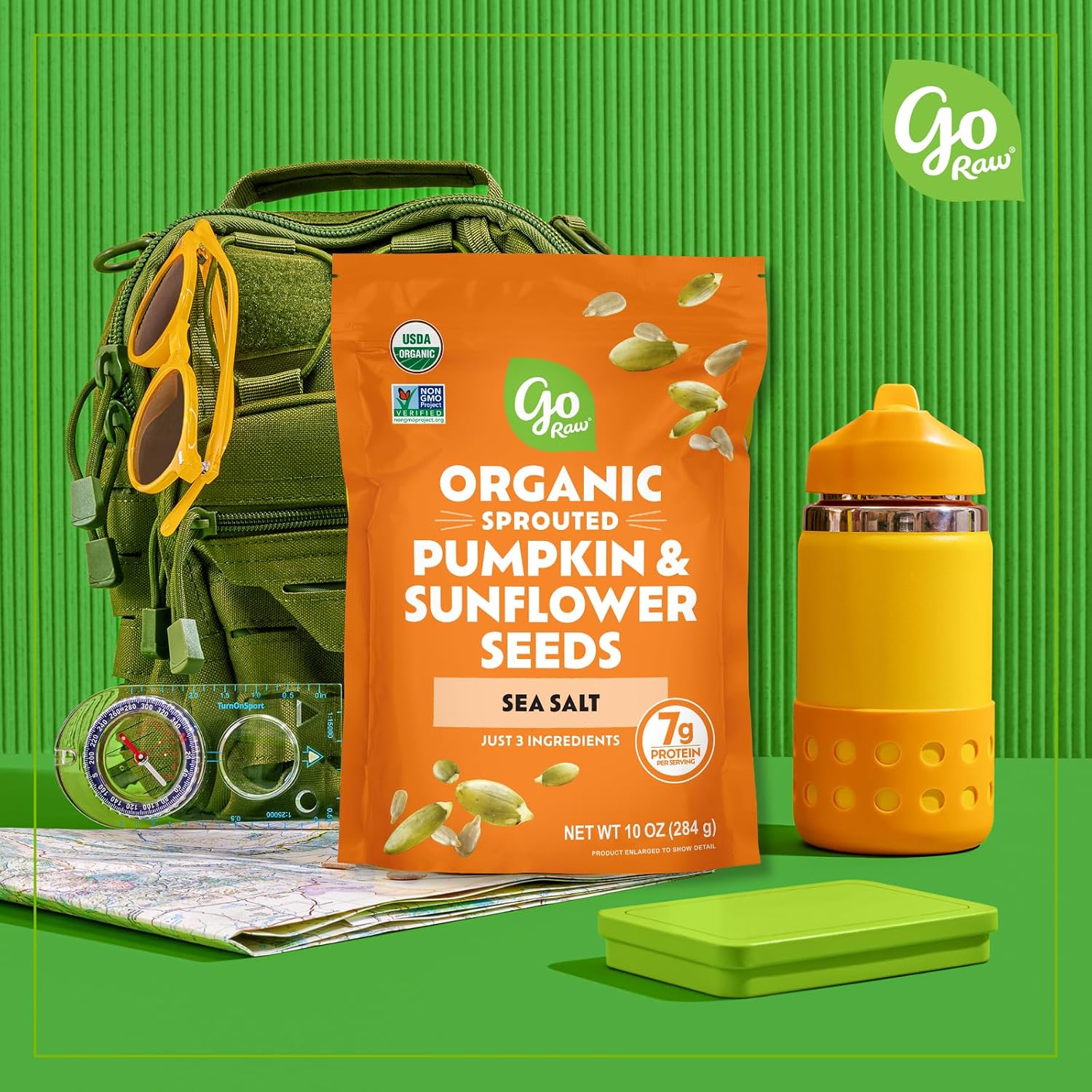 Go Raw Organic Sprouted Pumpkin Seeds - Sea Salted Pepita Snack | Keto, Non-GMO, Vegan, Gluten-Free, Kosher, Paleo, Protein-Packed Superfood, Healthy Vegan Snack for Adults and Kids, 14oz Bag
