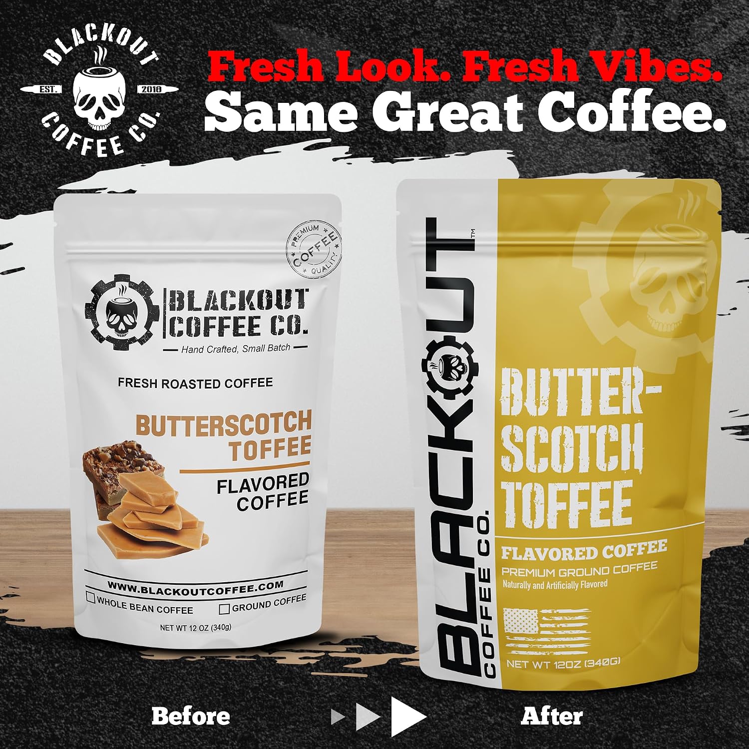 Blackout Coffee Blueberry Crumble Ground Coffee, Medium Roast, 12 oz
