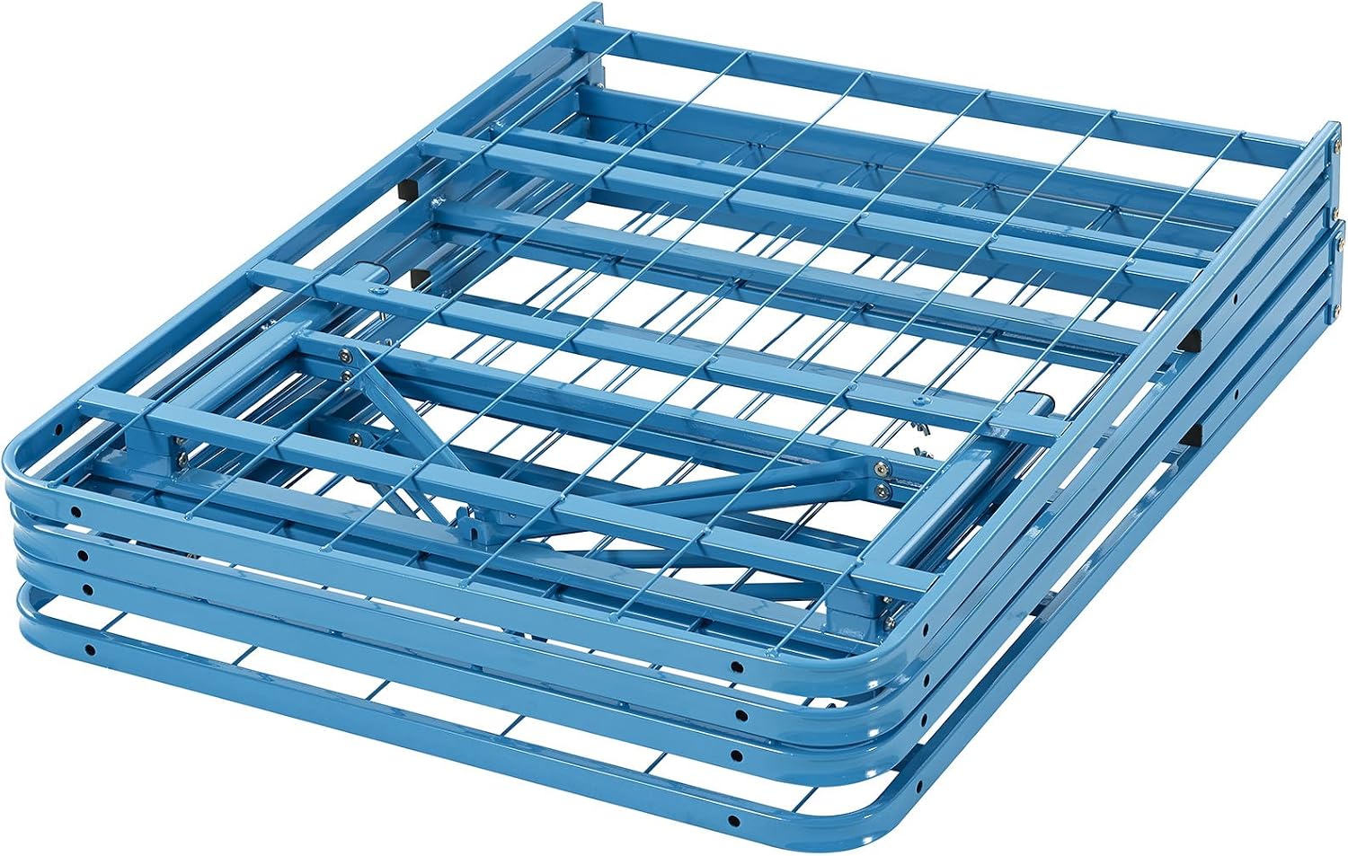 Modway Horizon Queen Bed Frame In Gray - Replaces Box Spring - Folding Metal Mattress Bed Frame