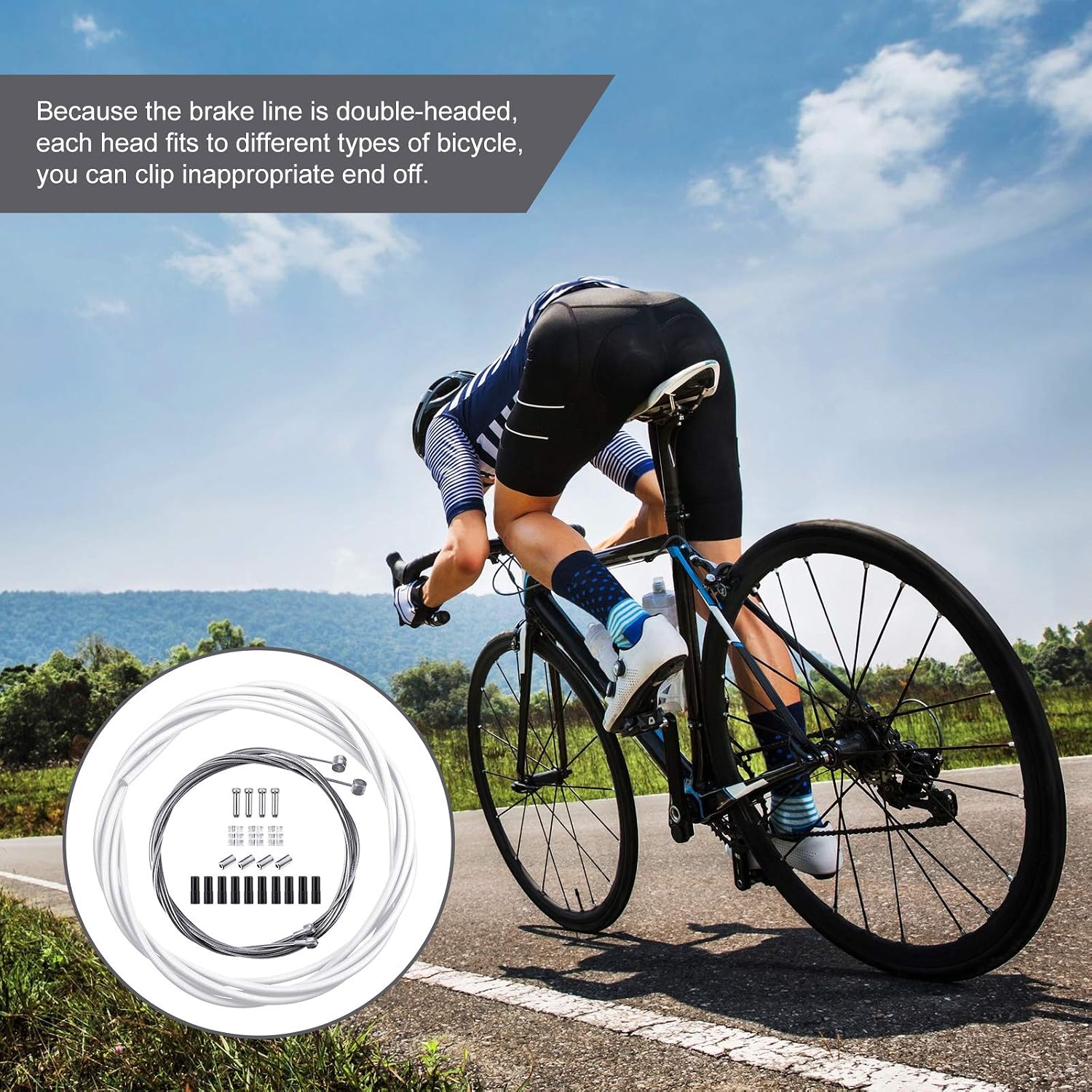 Boao Universal Bike Brake Cable Kit Bicycle Cable Housing Set
