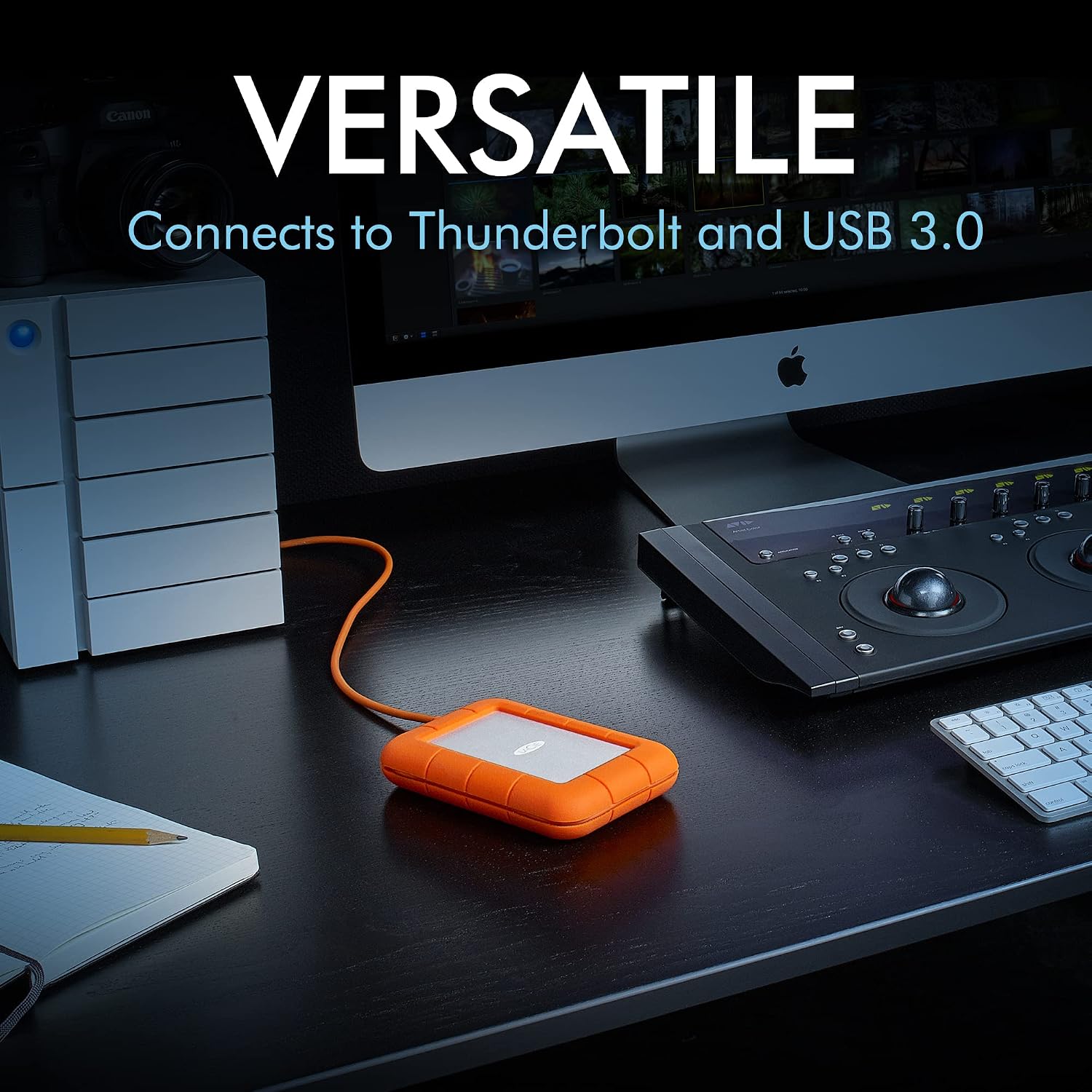 LaCie Rugged USB-C, 4TB, Portable External Hard Drive, Drop, Shock, Dust, Rain Resistant, for Mac & PC (STFR4000800) | Drop, Shock, Dust