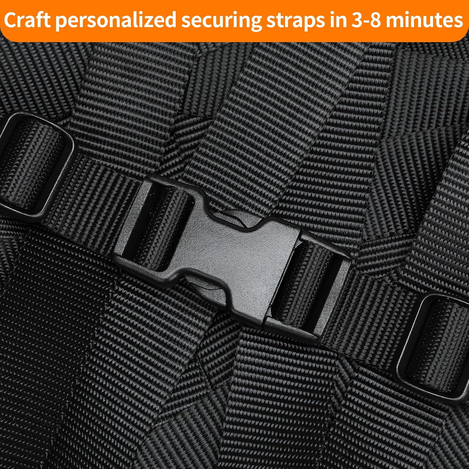 BEYOURD Buckles and Straps Set 1": 6 Yards of Thick Nylon Webbing, 6-Pack Heavy Duty Adjustable Quick Side Release Plastic Buckles