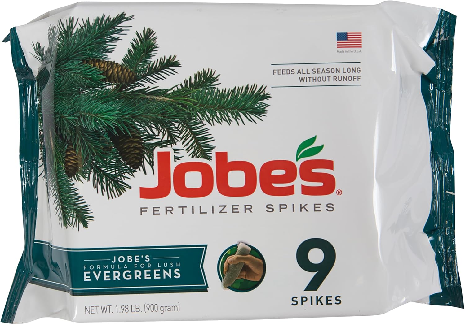 Jobe’s Slow Release Tree and Shrub Fertilizer Spikes, Easy Plant Care for Oak, Maple, Dogwood, Boxwood, and Many More Acid Loving Trees and Shrubs, 9 Count