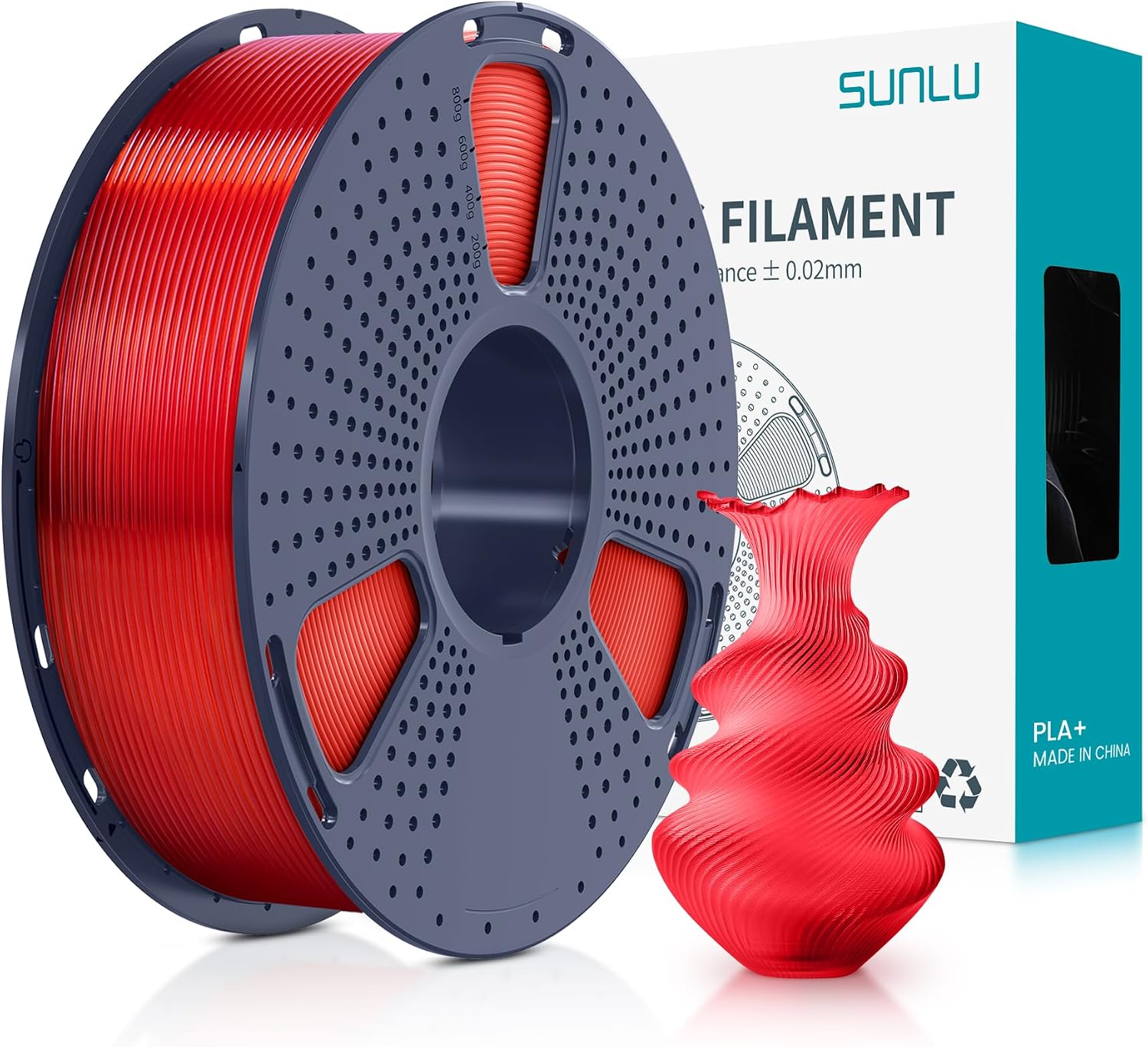 SUNLU PLA Plus Filament 1.75mm White 1KG