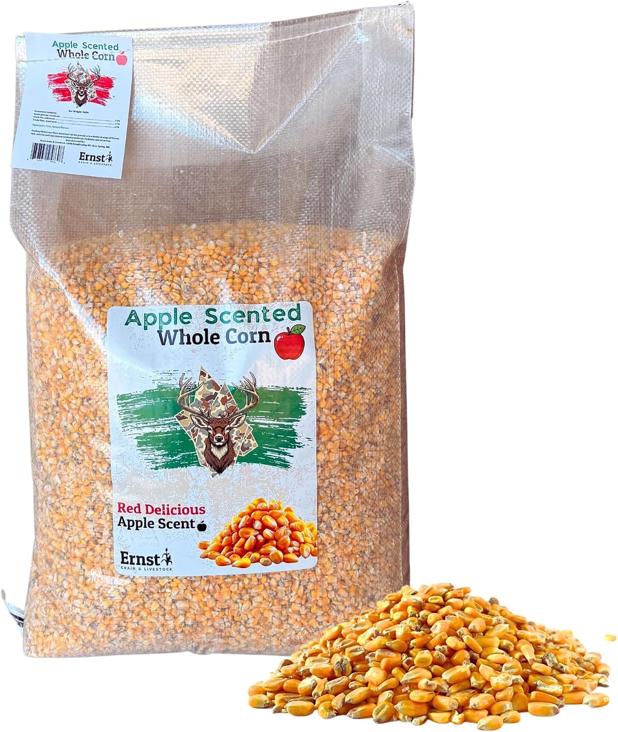 Ernst Grain & Livestock Whole Corn – Perfect Feed for Deer, Squirrels, Chickens, Ducks, Rabbits, Geese, and More! (46 Pound)