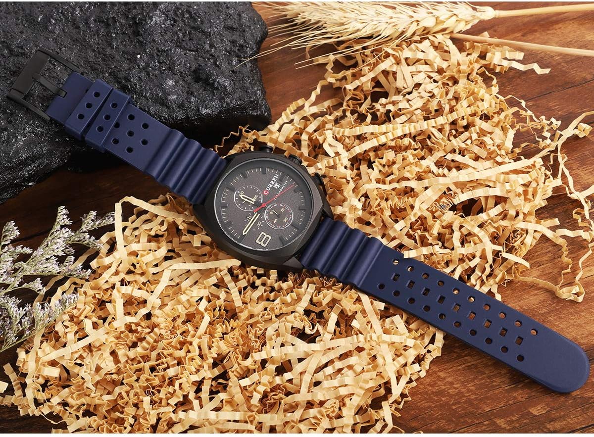 HUAFIY Silicone Watch Band 20mm22mm24mm FKM Rubber Watch Band for Men Women