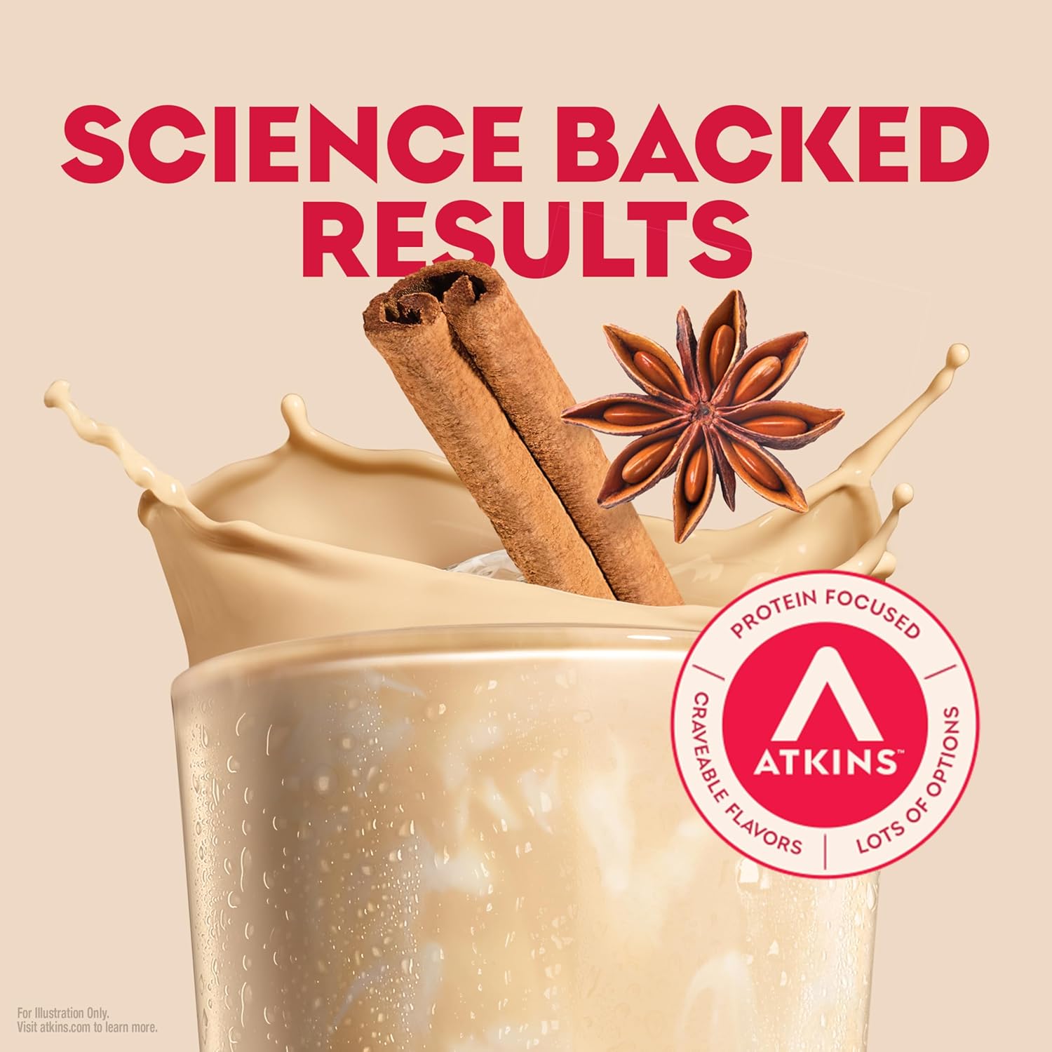Atkins Café au Lait Iced Coffee Flavored High Protein Shake, Low Sugar and Low Carb, Keto Friendly, Ready to Drink Protein Drink, Gluten Free
