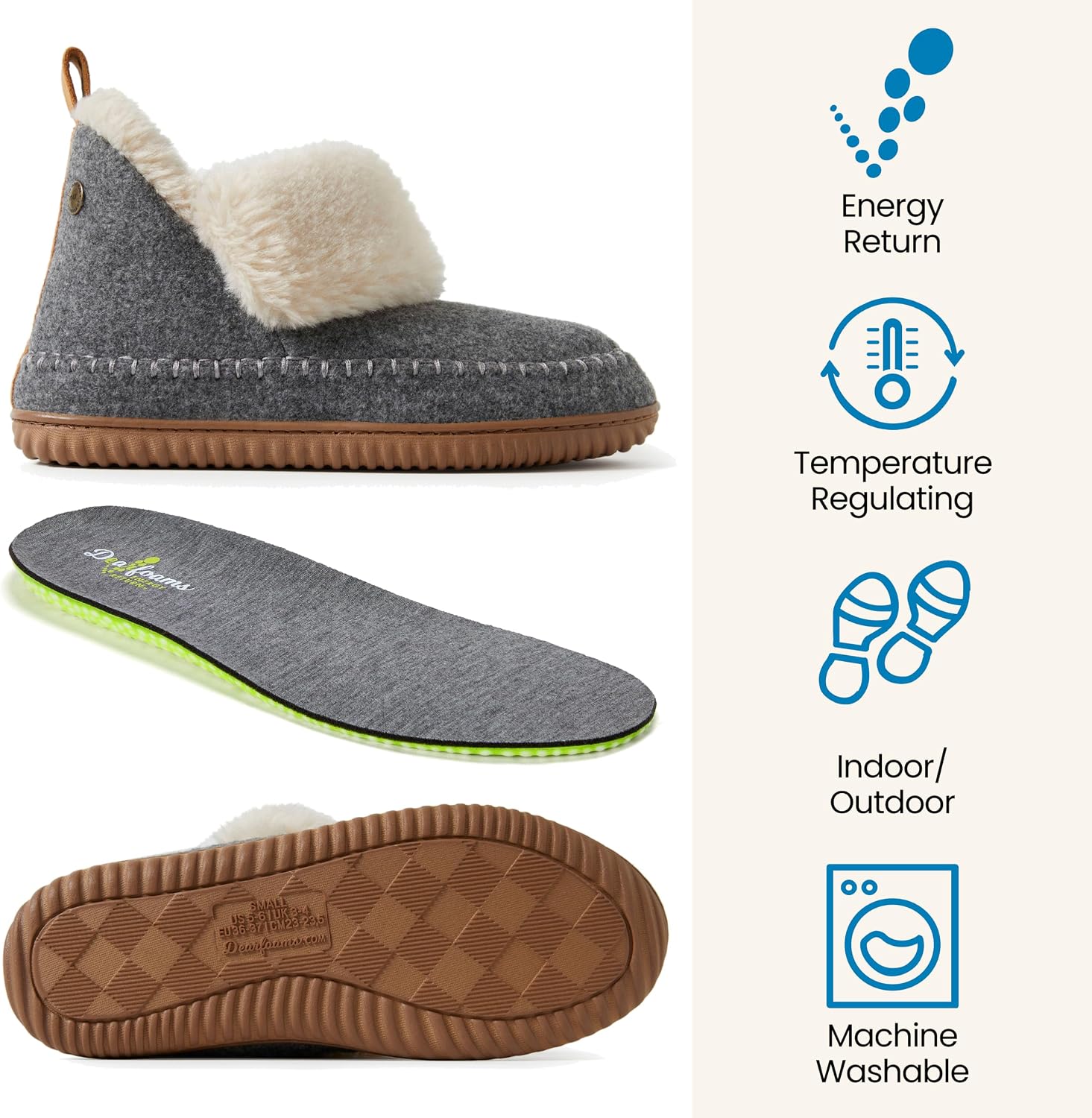 Dearfoams Women's Moritz Mountain Energy Return Technology Bootie
