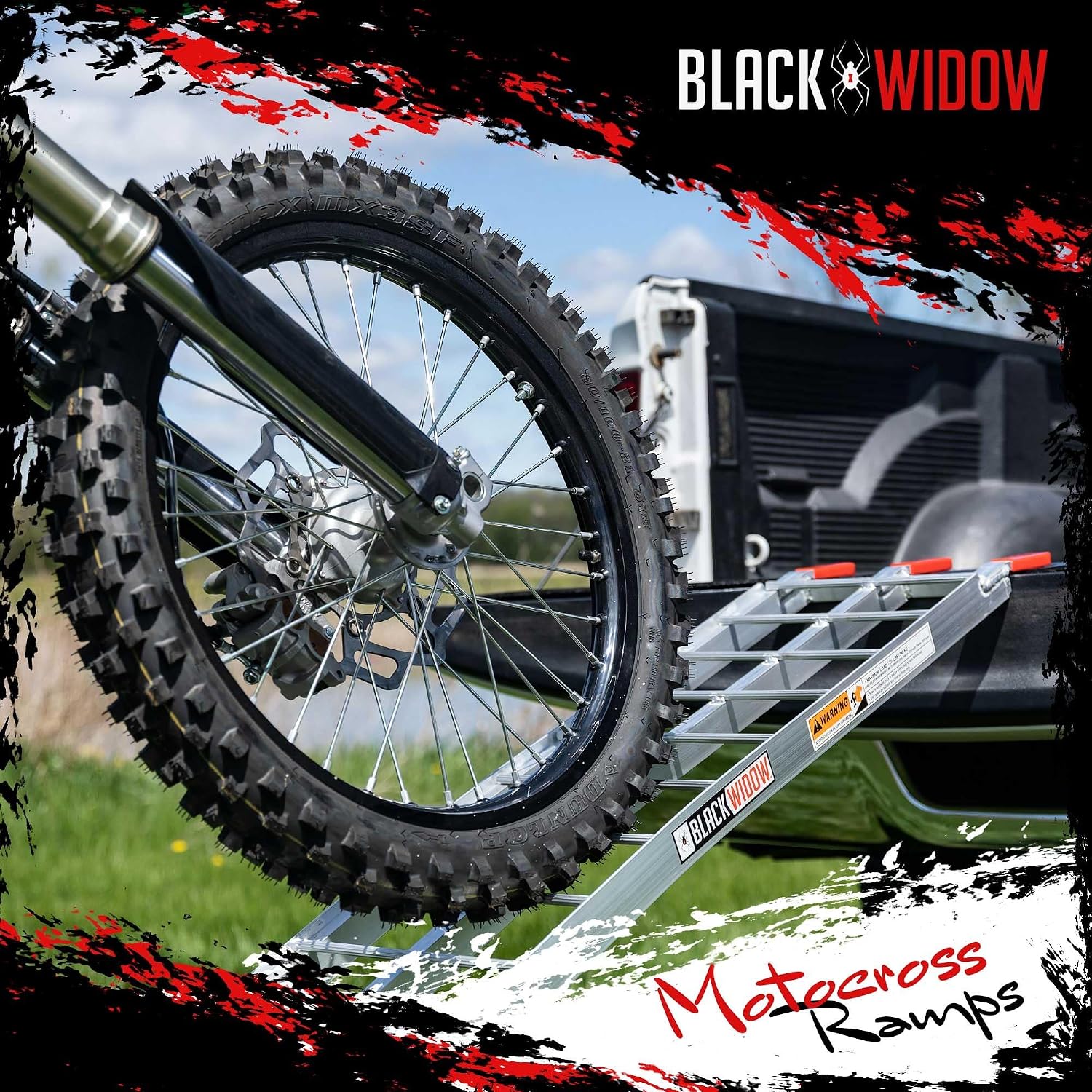Black Widow 7' 5" Motorcycle Dirt Bike Loading Ramp 750 lb Cap