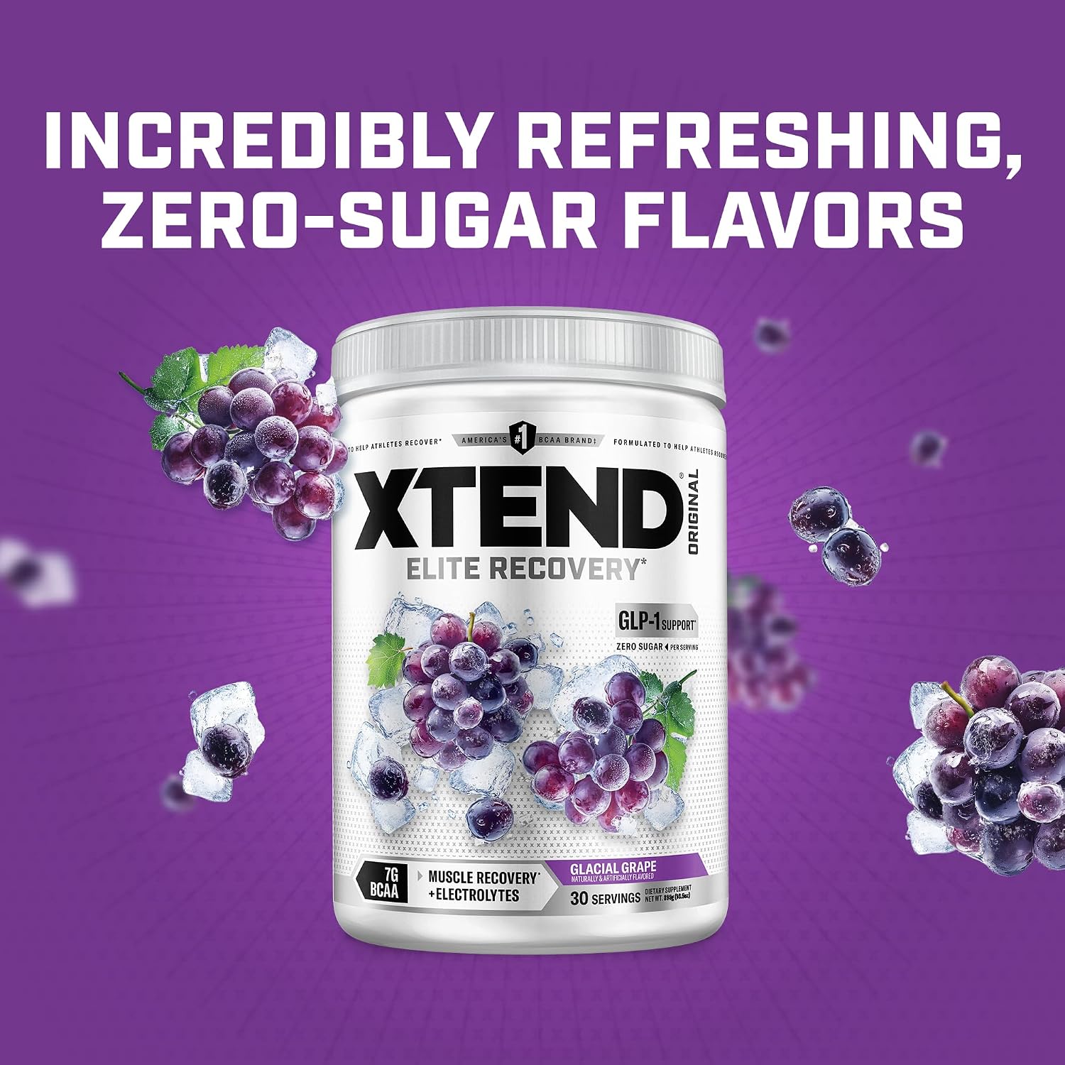 Xtend Original BCAA Powder, 7g BCAAs and 2.5g L-Glutamine for Muscle Recovery Hydration and Lean Muscle, Sugar Free Intra and Post Workout Drink with Electrolytes, Watermelon Explosion, 30 Servings