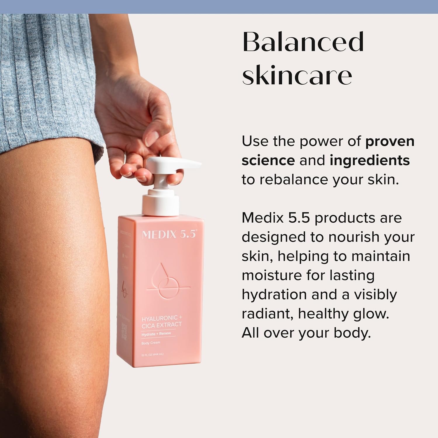MEDIX 5.5 Collagen Cream Skin Care Face Lotion & Body Lotion For Dry Skin | Anti Aging Collagen Peptides Firming Cream Body Moisturizers Lifts, Firms, & Tightens For Younger Looking Skin, 15 Fl Oz