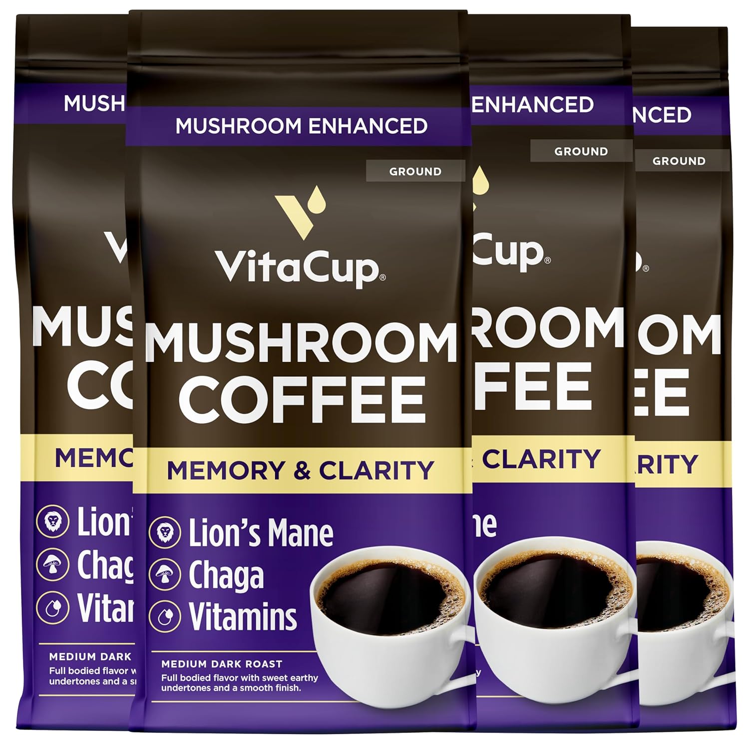 VitaCup Genius Keto Ground Coffee with MCT Oil, 11oz