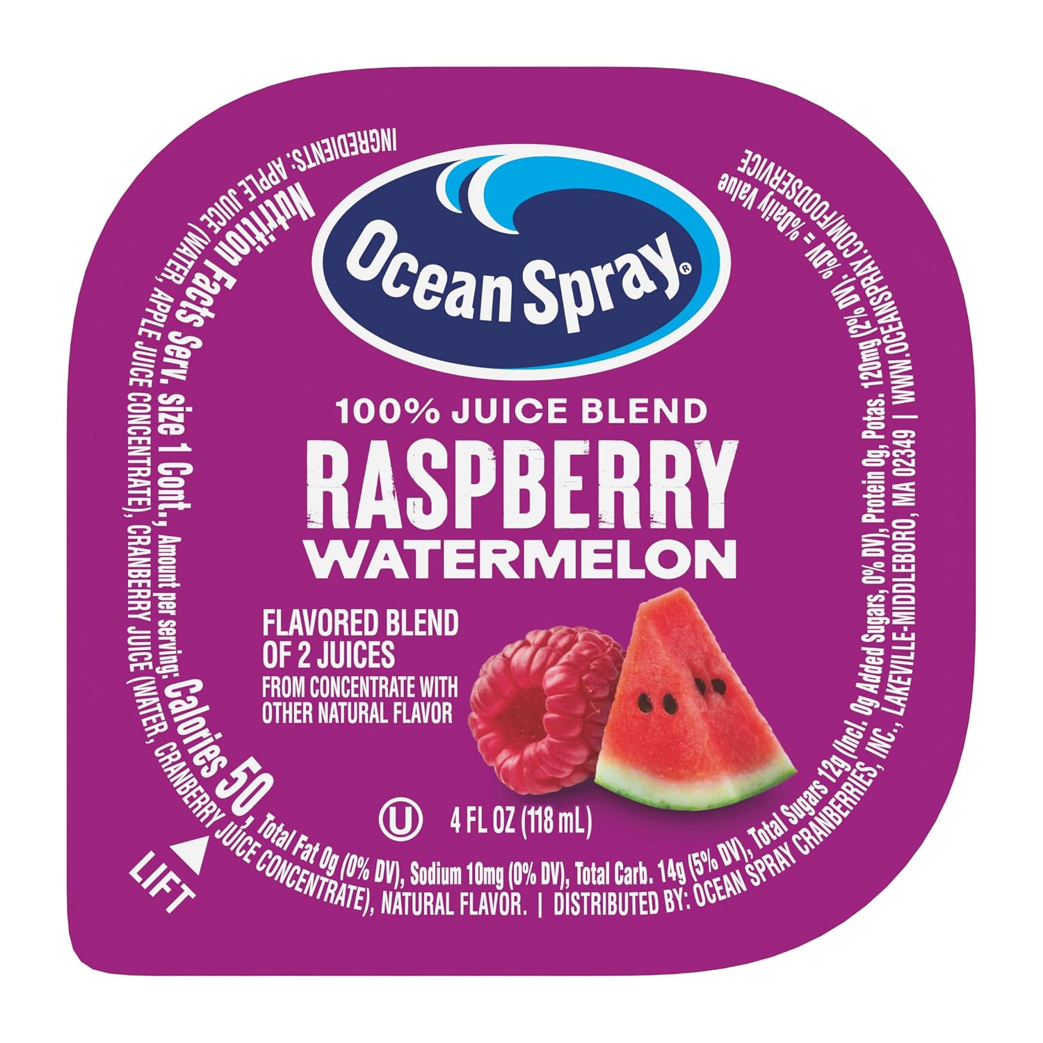 Ocean Spray Cran-Grape Juice Cups 4 Ounce (Pack of 48)