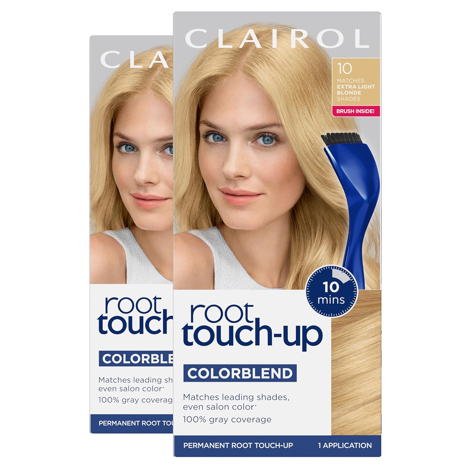 Clairol Root Touch Up Permanent Hair Dye, 6 Light Brown, Pack of 2