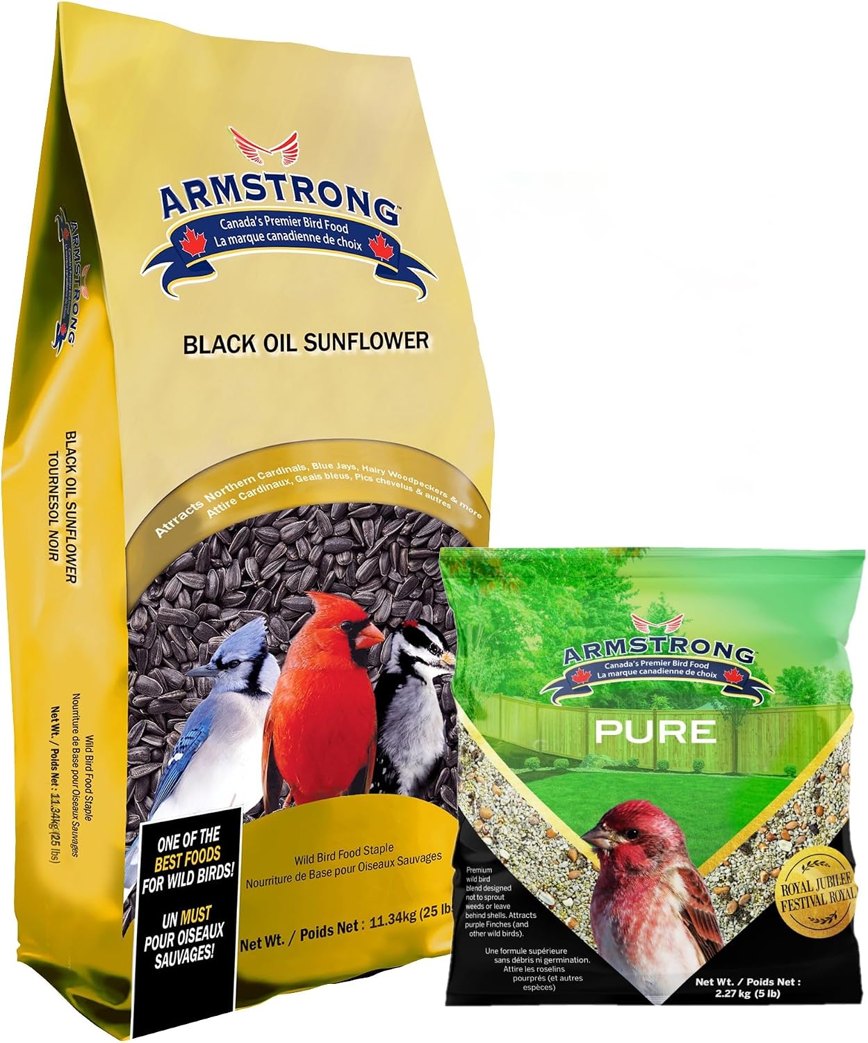 Armstrong Wild Bird Food Royal Jubilee Pure Bird Seed Blend, 20 Pounds - No-Mess, No-Sprouting Formula for Clean & Easy Feeding